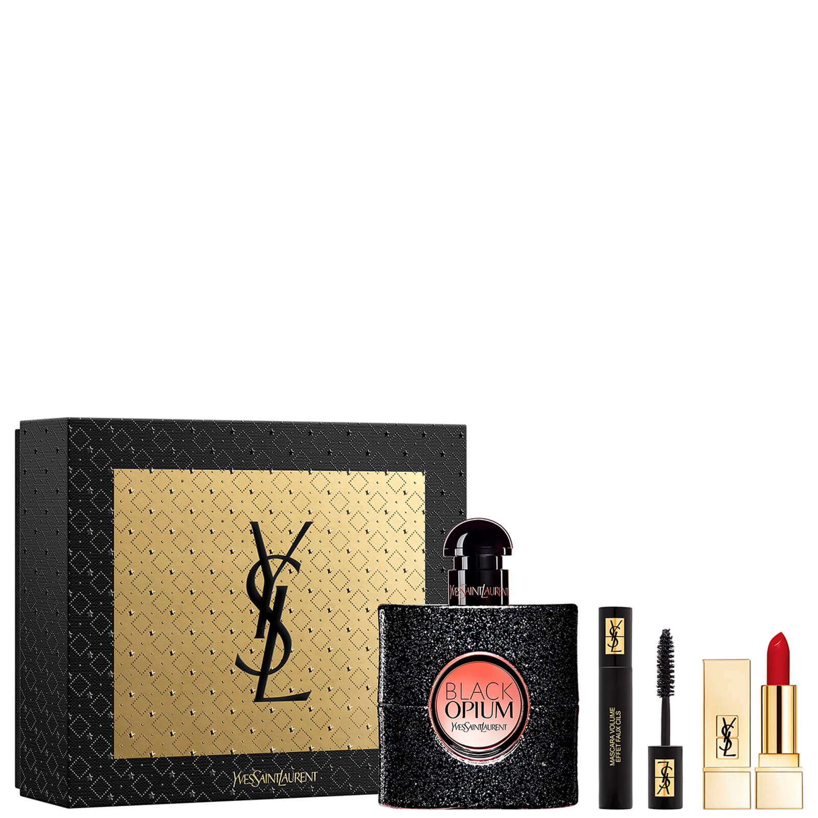 Yves Saint Laurent Black Opium Eau de Parfum and Makeup Icons Gift Set (Worth £103.00)
