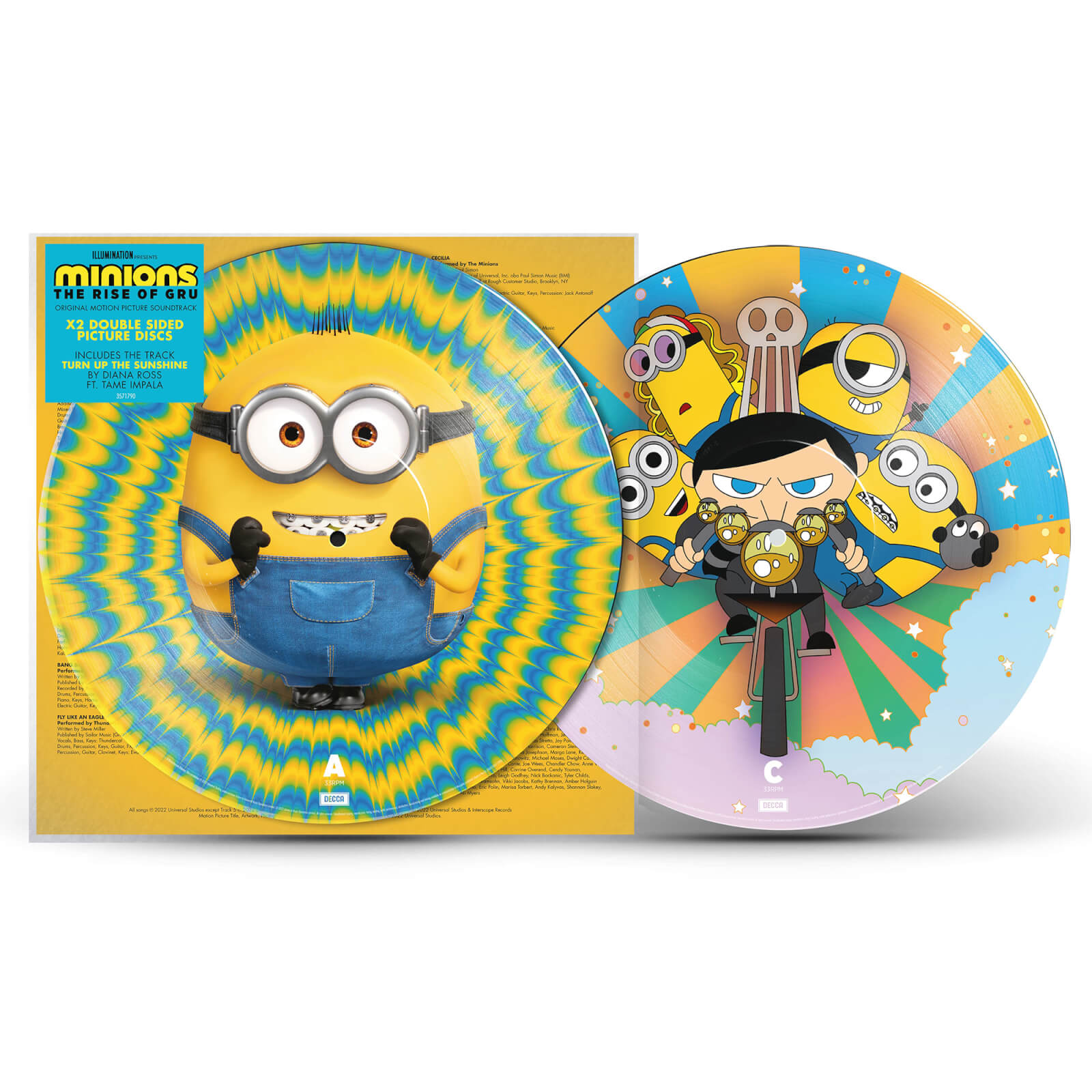 Minions: The Rise of Gru Limited Edition Picture Disc Vinyl 2LP