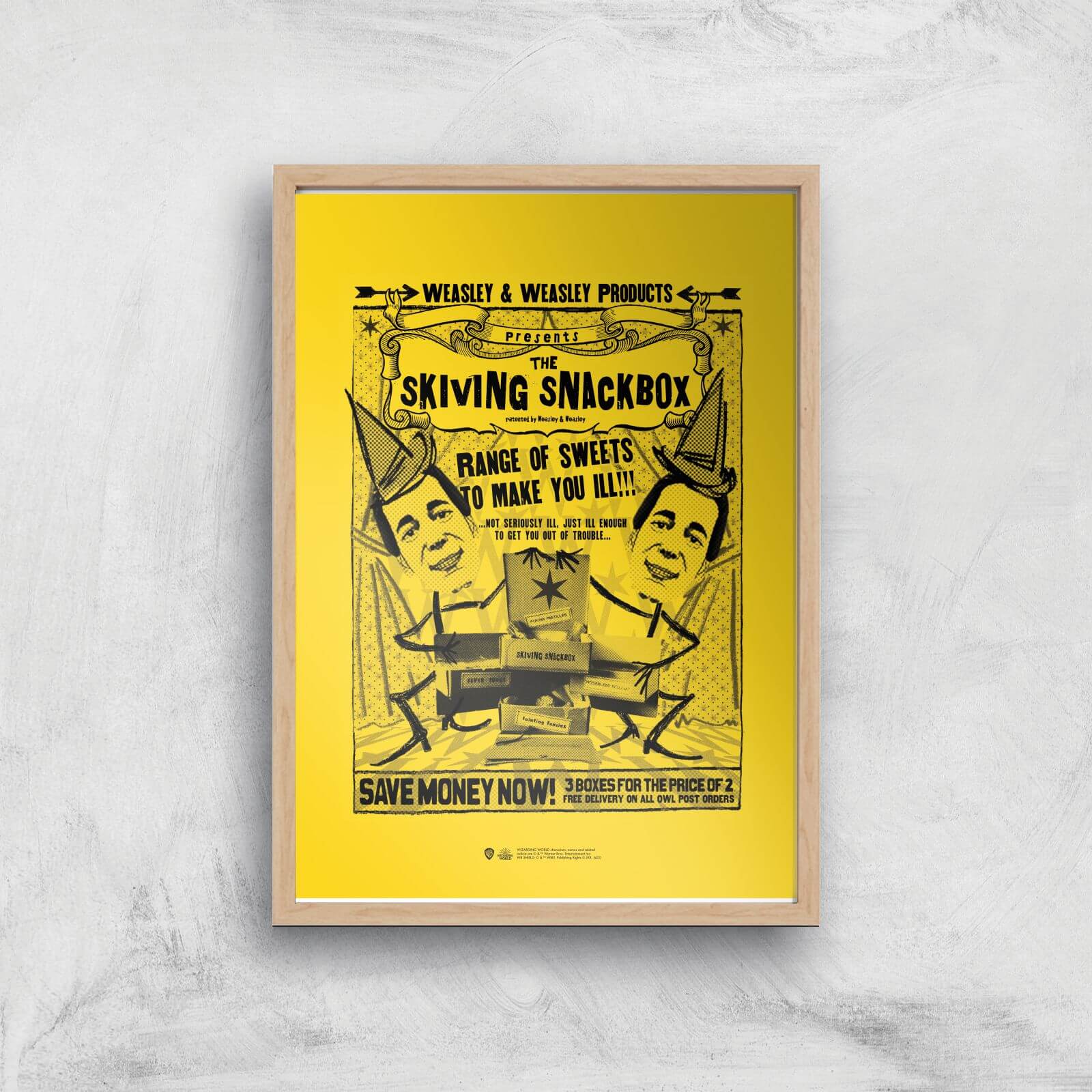 

Decorsome x Harry Potter Skiving Giclee Art Print - A4 - Wooden Frame