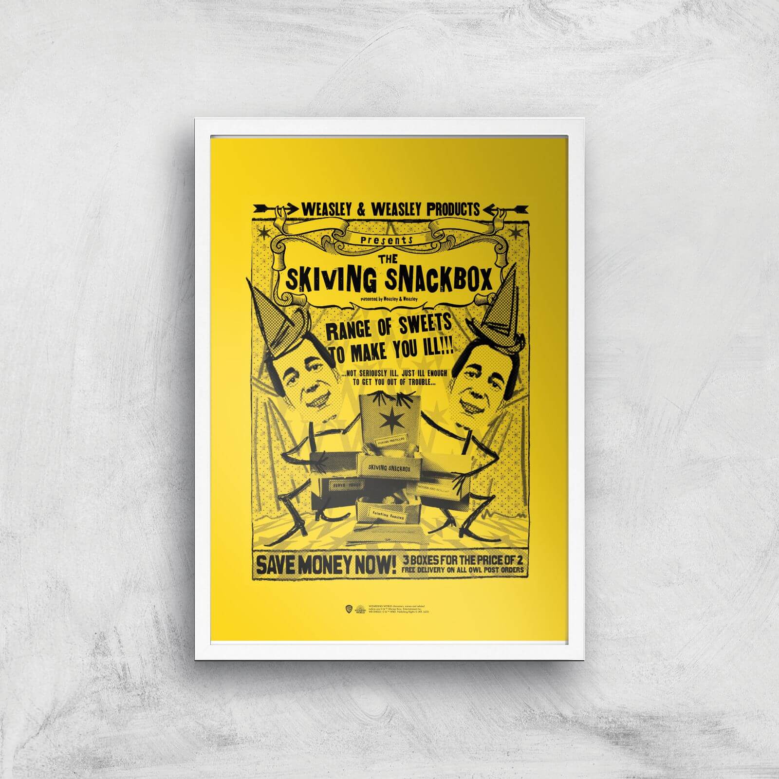 

Decorsome x Harry Potter Skiving Giclee Art Print - A3 - White Frame