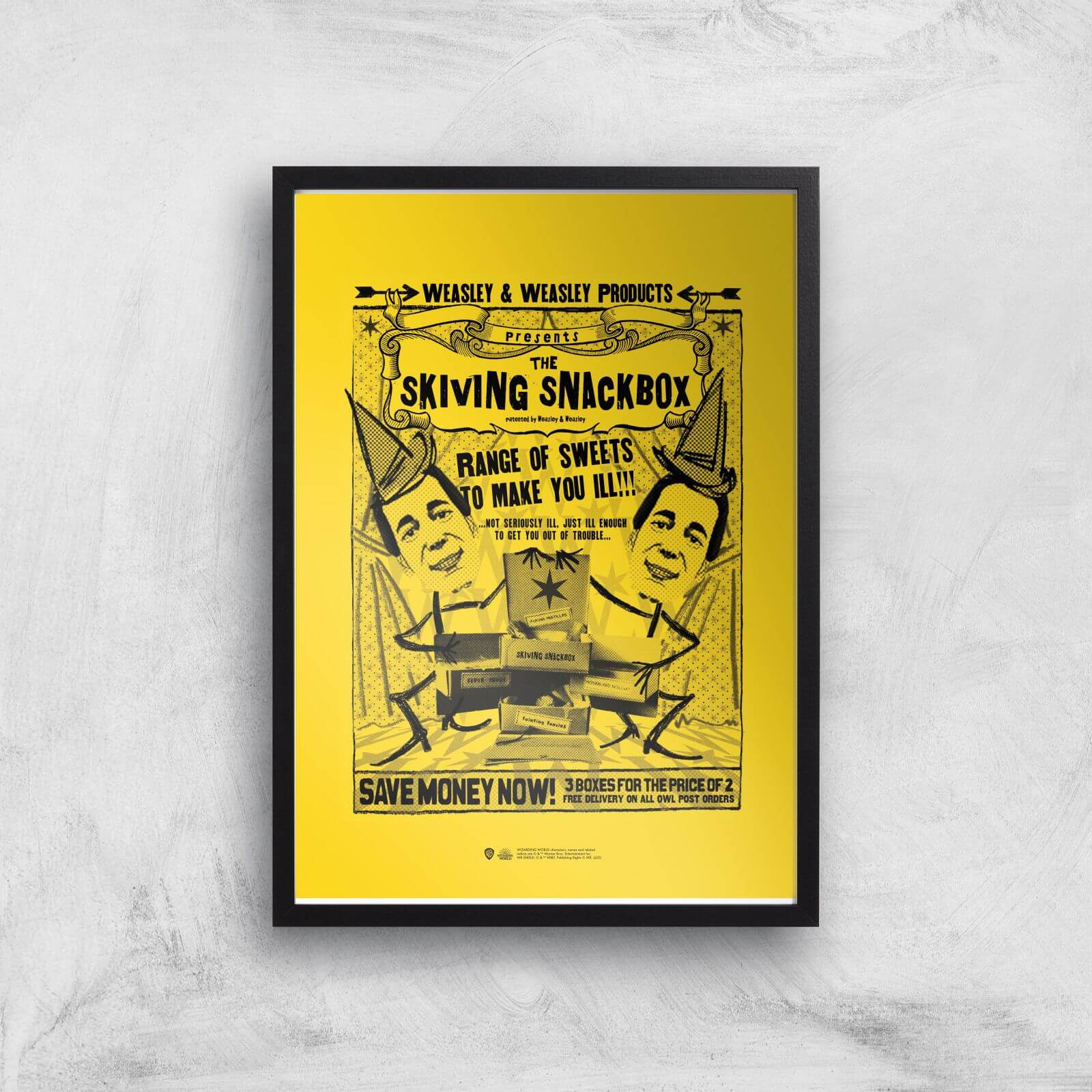 

Decorsome x Harry Potter Skiving Giclee Art Print - A2 - Black Frame