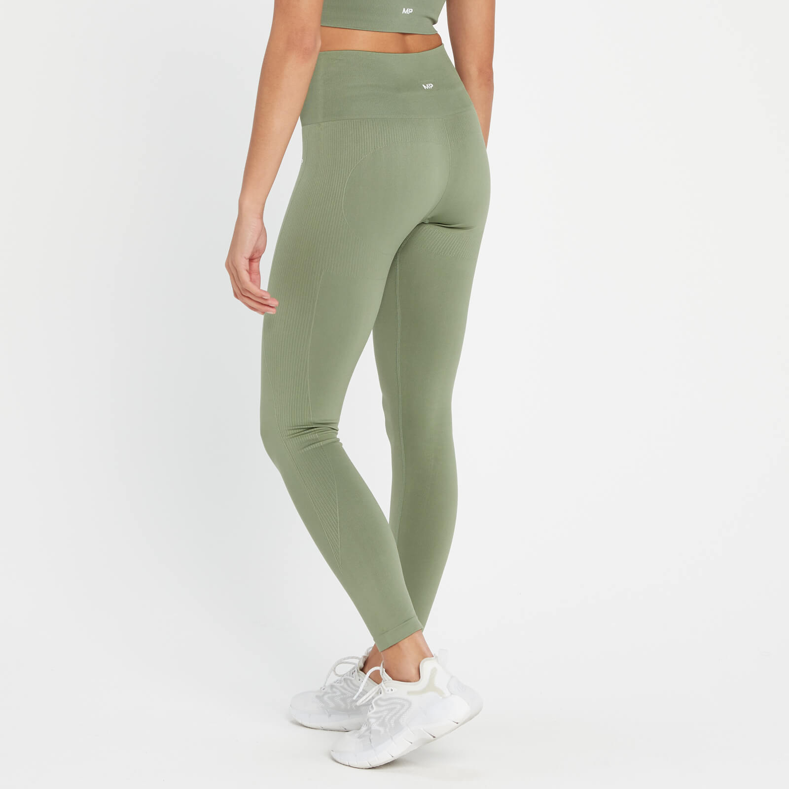 5059883213415 - Damen Shape Nahtlose Leggings – Washed Jade  - M