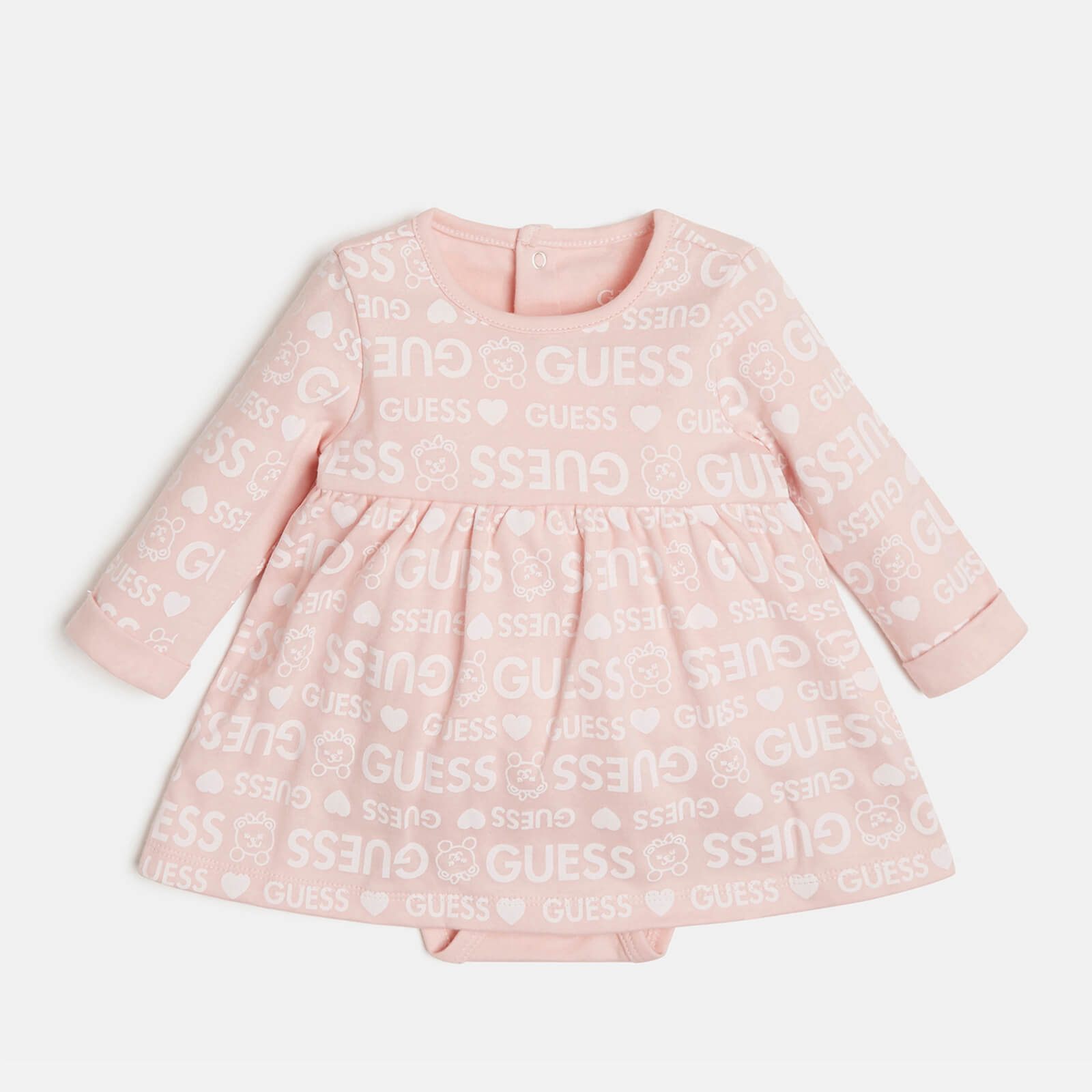 Guess Girls' Logo-Print Cotton Dress - 12 Months