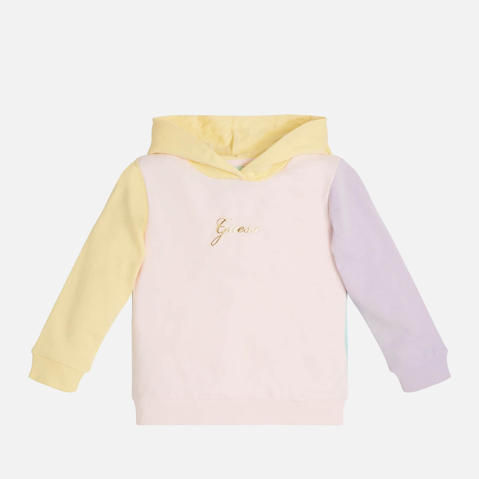 Guess Pastel Colour Block Cotton Hoodie - 5 Years