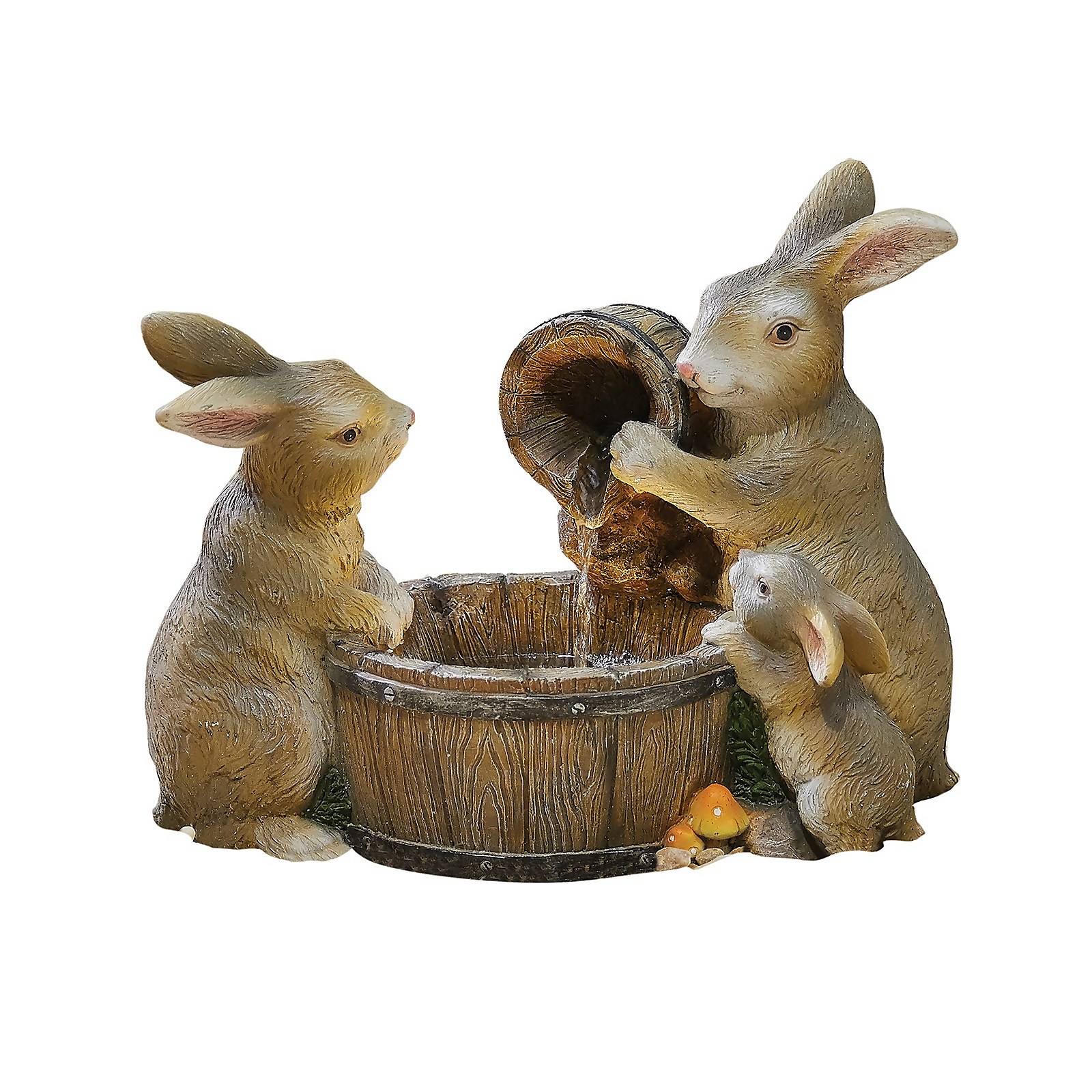 Photo of Stylish Fountain Playful Bunnies Water Features With Leds