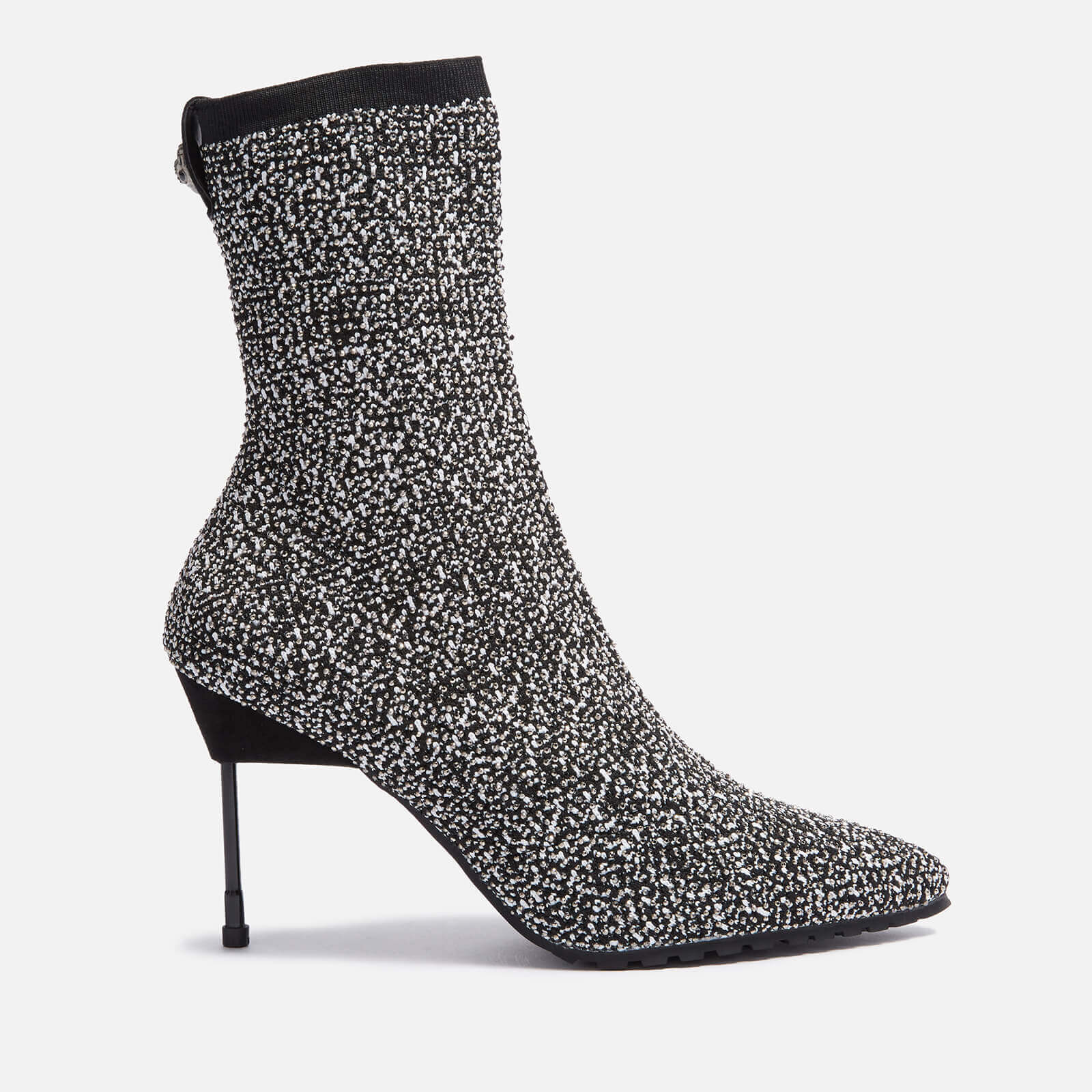 kurt geiger london barbican embellished knit heeled boots - uk 3