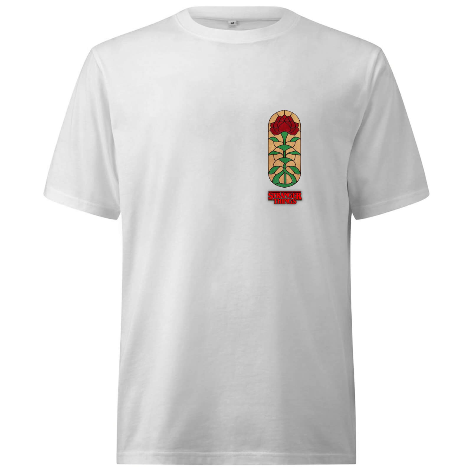 

T-Shirt Oversize Stranger Things Stain Glass Rose - Blanc - XL - Blanc