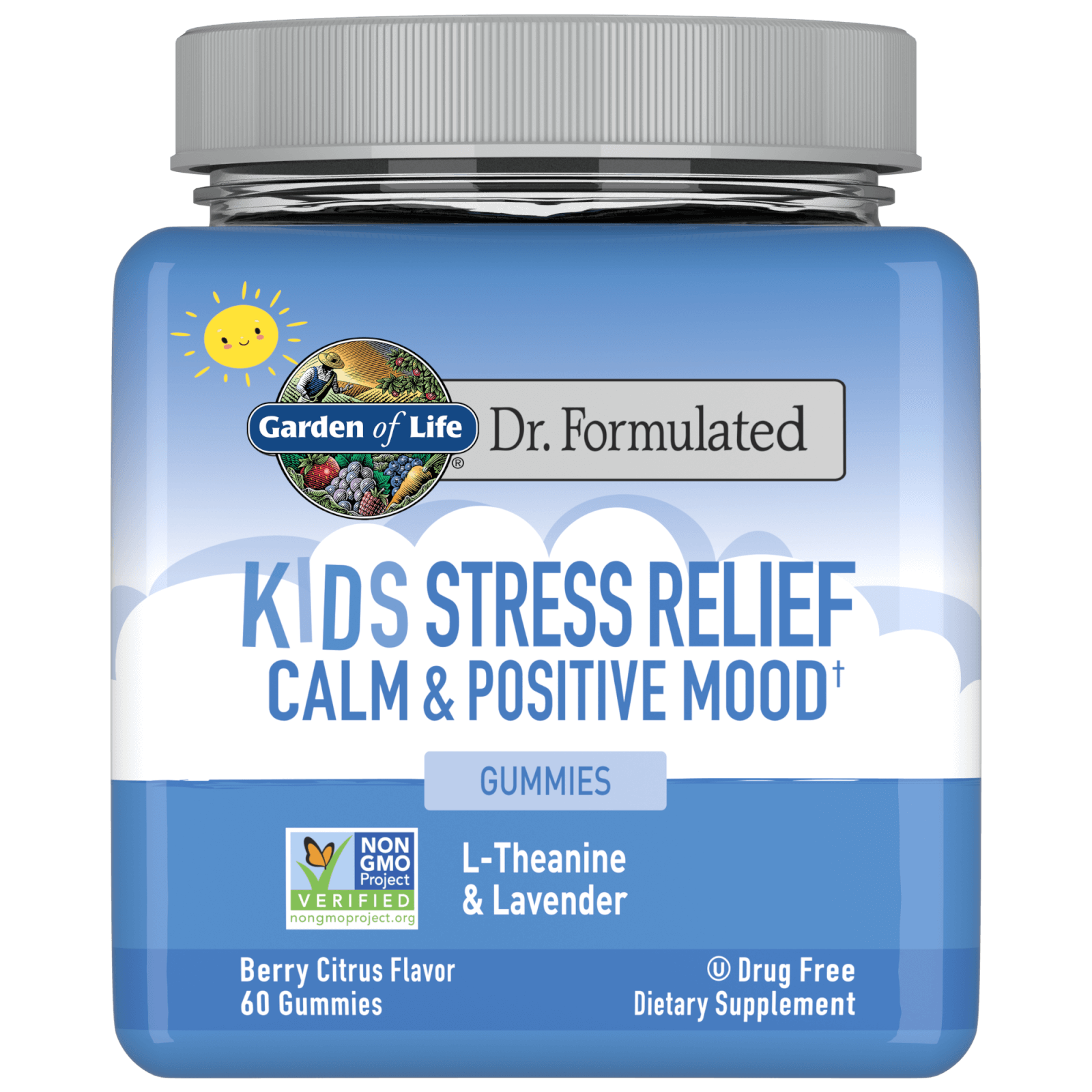 

Garden of Life Dr. Formulated Kids Stress Relief Gummies 60ct (Berry Citrus)
