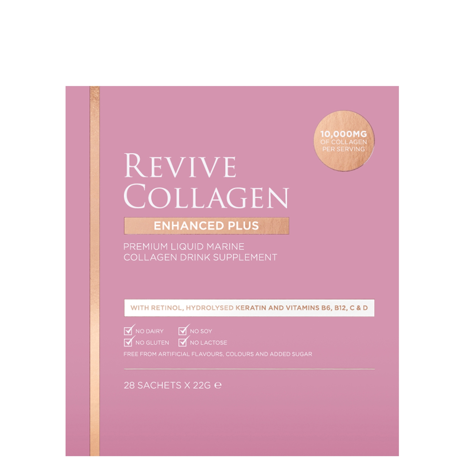 

Revive Collagen Enhanced Plus 10,000mgs Liquid Hydrolysed Marine Collagen Sachet (14 Day)