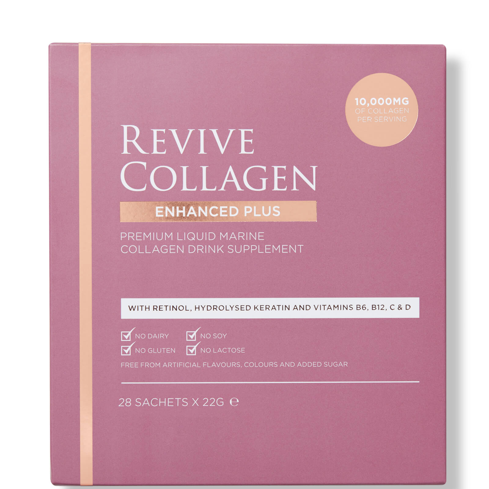 Revive Collagen Enhanced Plus 10,000mgs Liquid Hydrolysed Marine Collagen Sachet (28 Day)