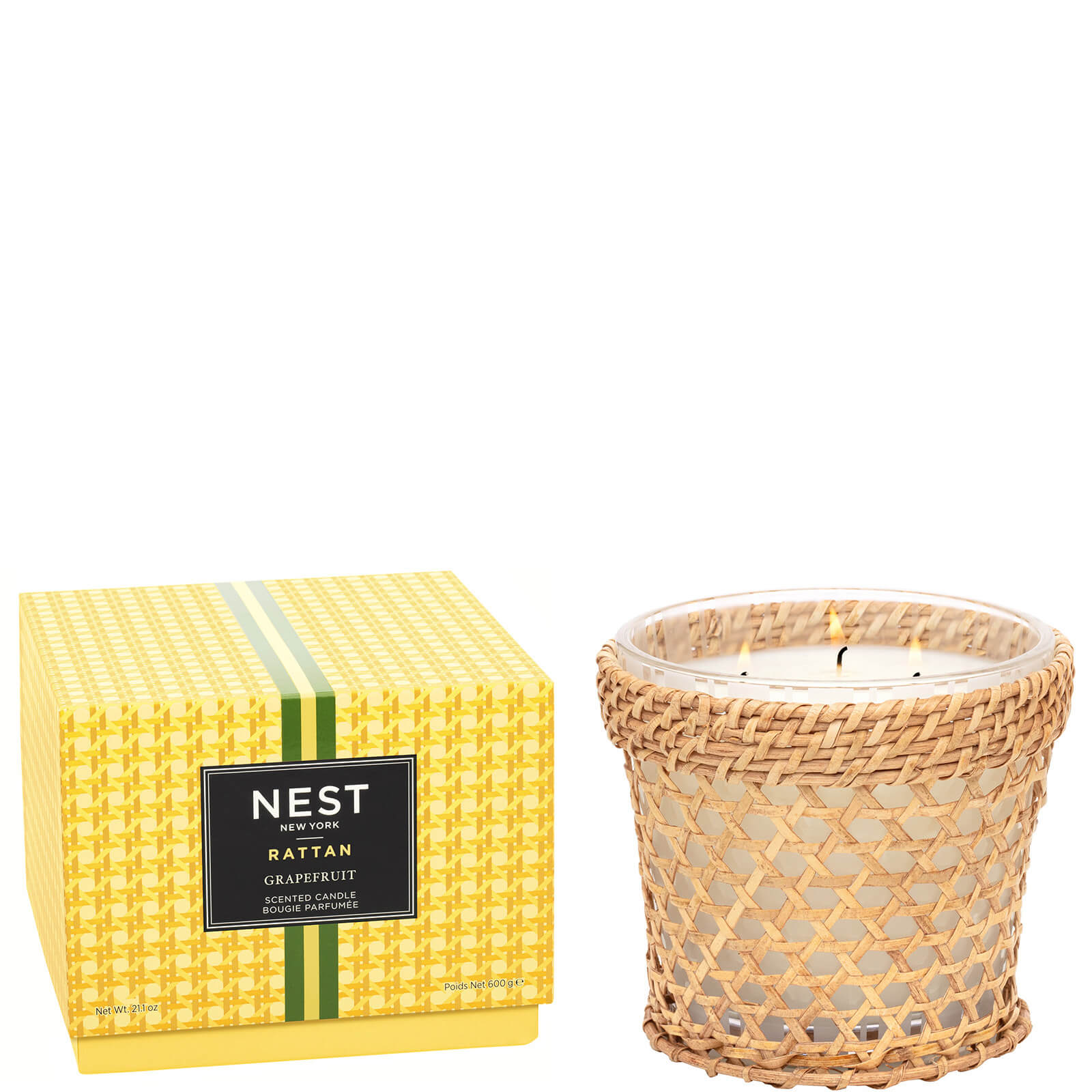 

NEST New York Rattan Grapefruit 3-Wick Candle 630ml