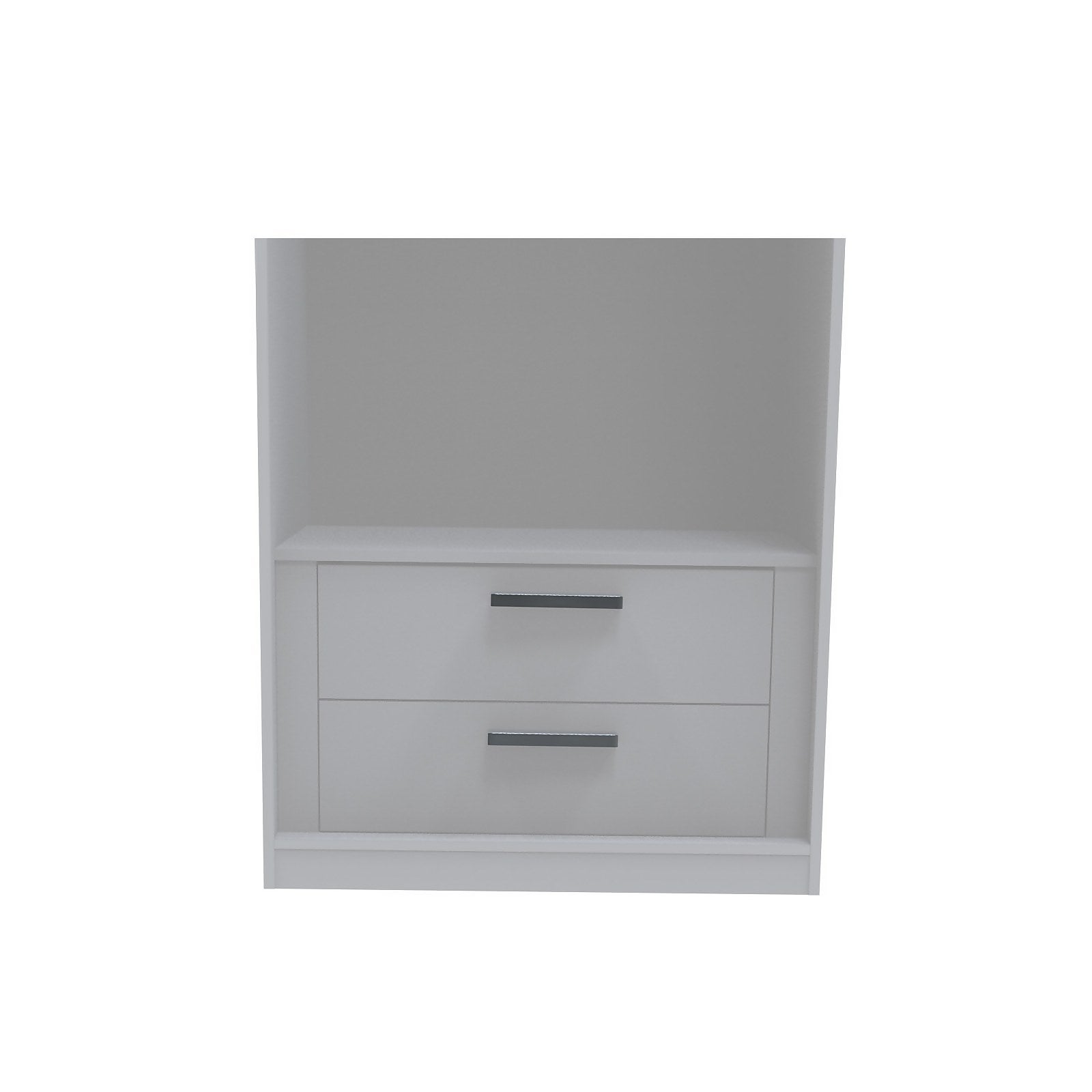 House Beautiful Fitted Bedroom Internal Built-In Two Drawer Unit for Double Wardrobe - White thumbnail