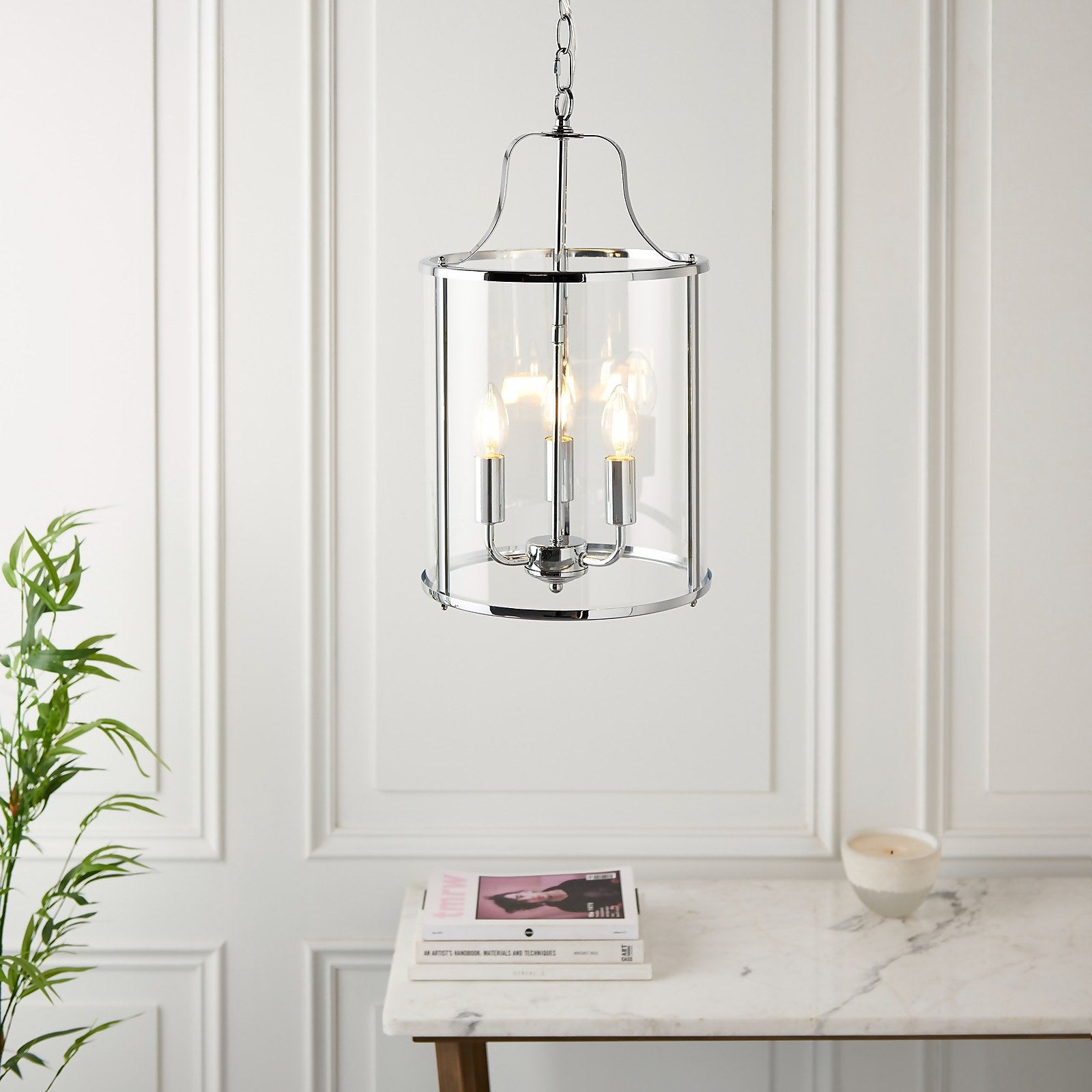 Homebase Edit - Chester 3 Light Pendant - Chrome thumbnail