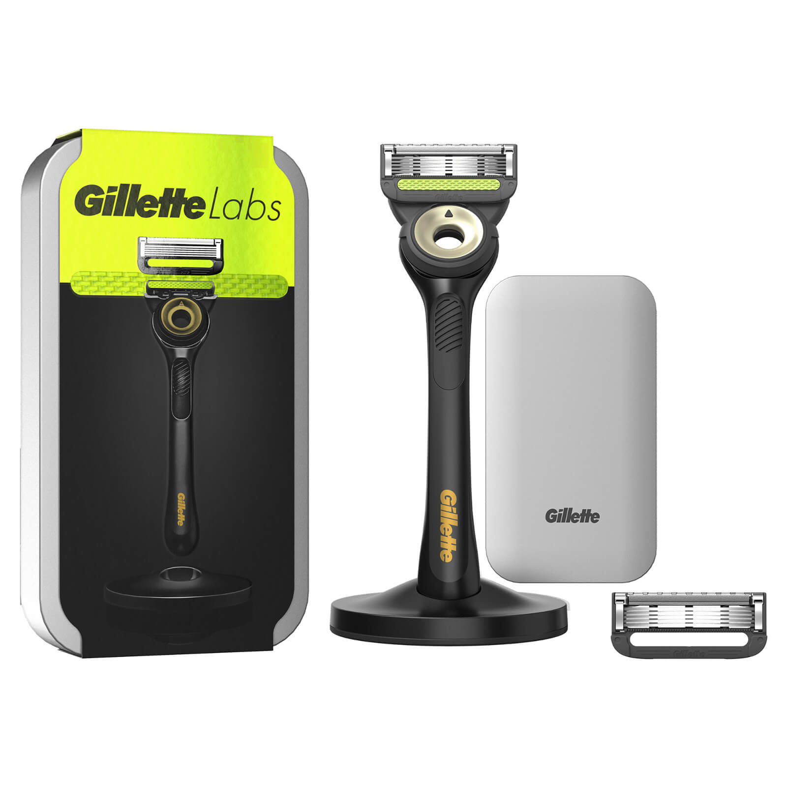 Gillette Labs Razor  Travel Case and 1 Blade Refill - Black & Gold
