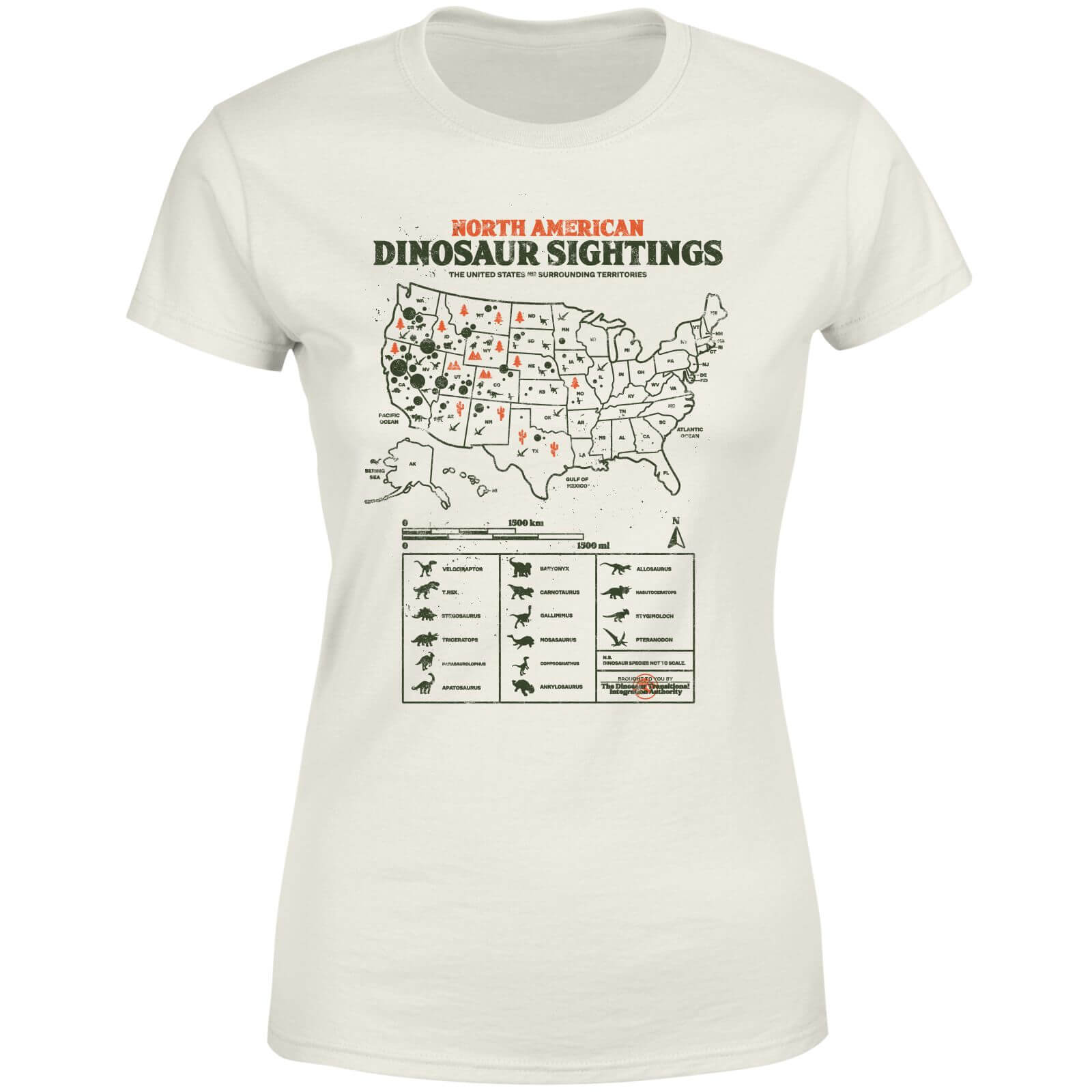 

Jurassic World Dinosaur Sightings Women's T-Shirt - Cream - XXL - Crème