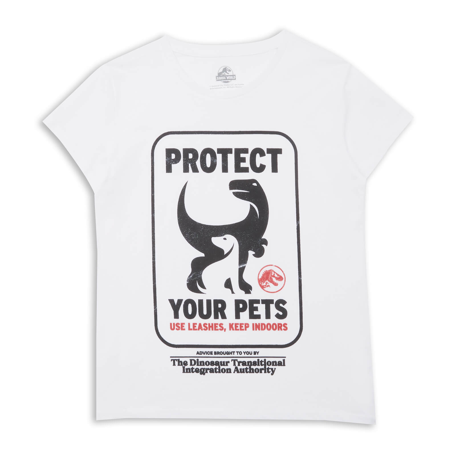 Jurassic World Protect Your Pets Women's T-Shirt - White - XXL - White