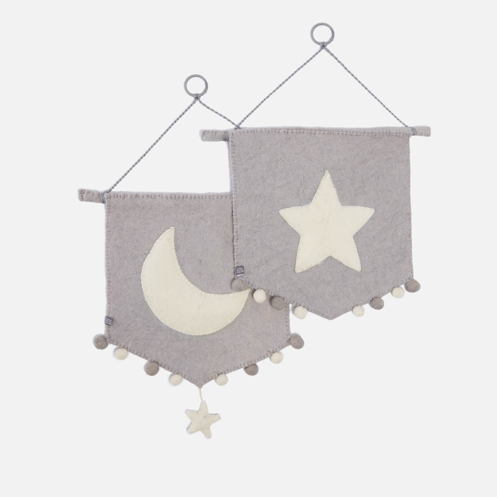 Photos - Other Toys Fiona Walker England Star and Moon Nursery Pennant Wall Hanging  T(2 Pack)