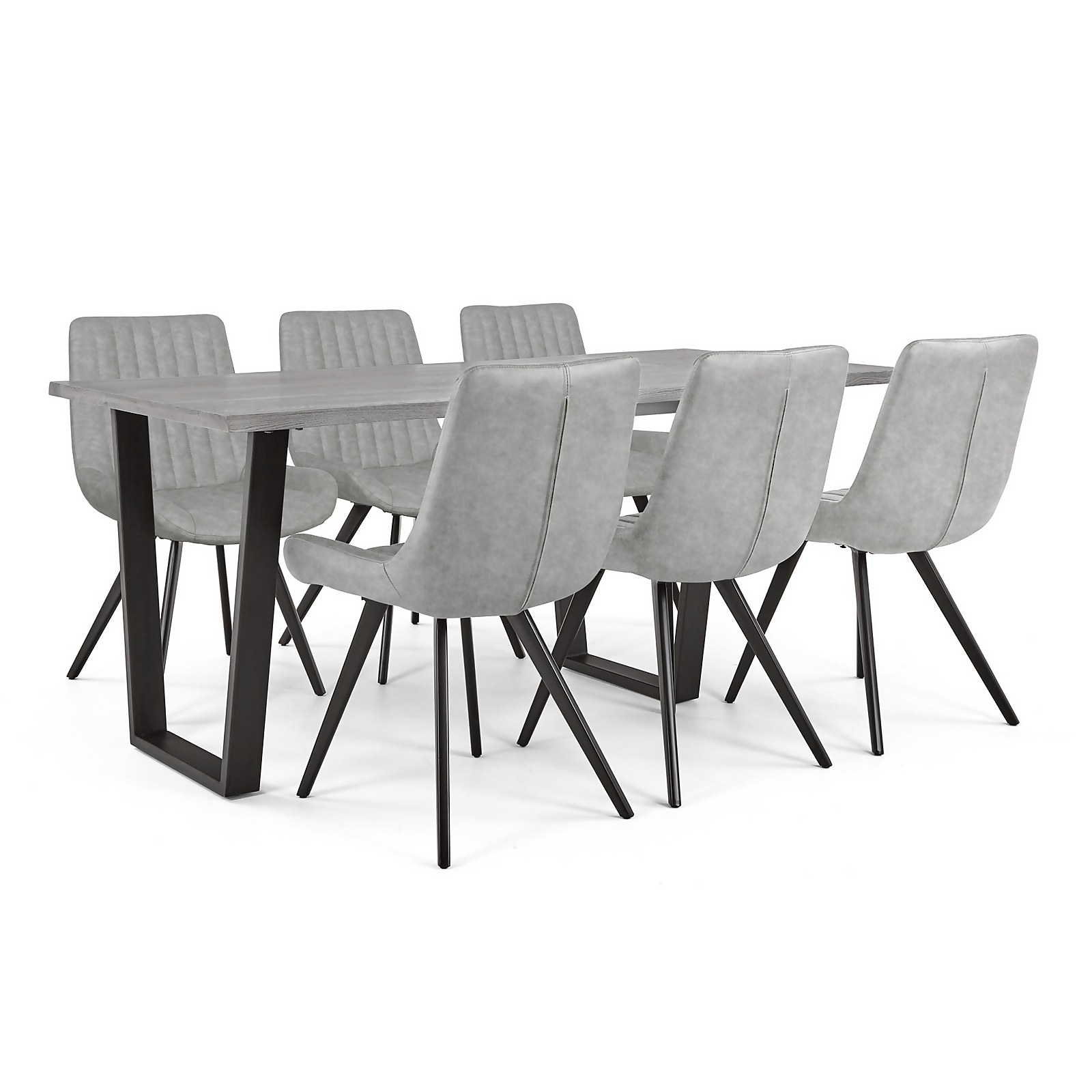 Photo of Dalston Dining Table And 6 Chairs - Silver