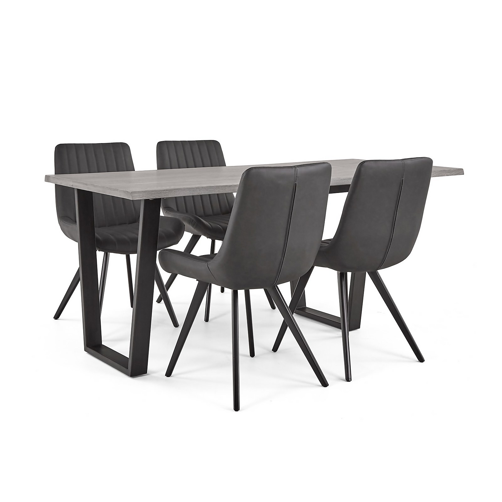 Photo of Dalston Dining Table And 4 Chairs - Charcoal
