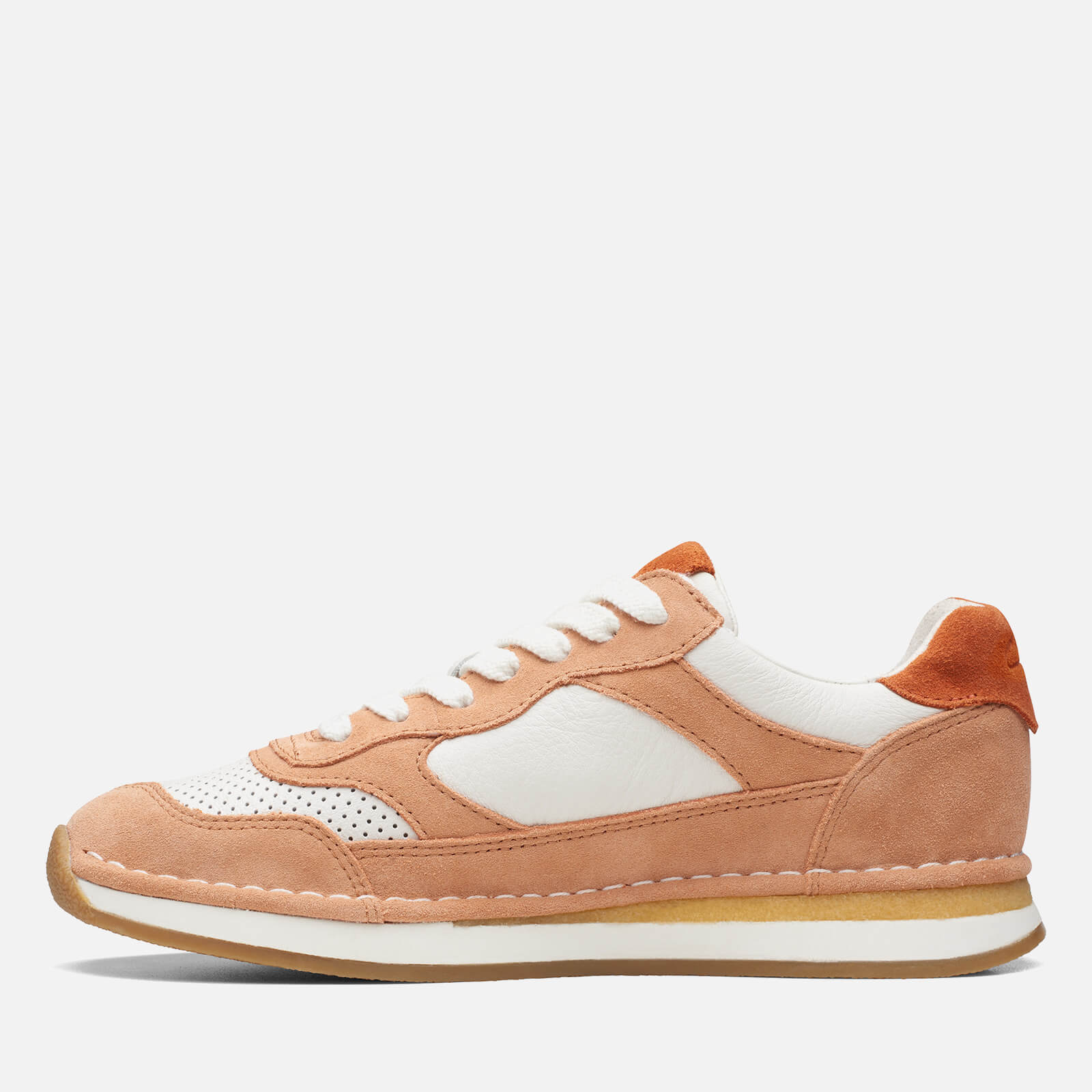 clarks craft run tor suede and leather trainers - uk 3