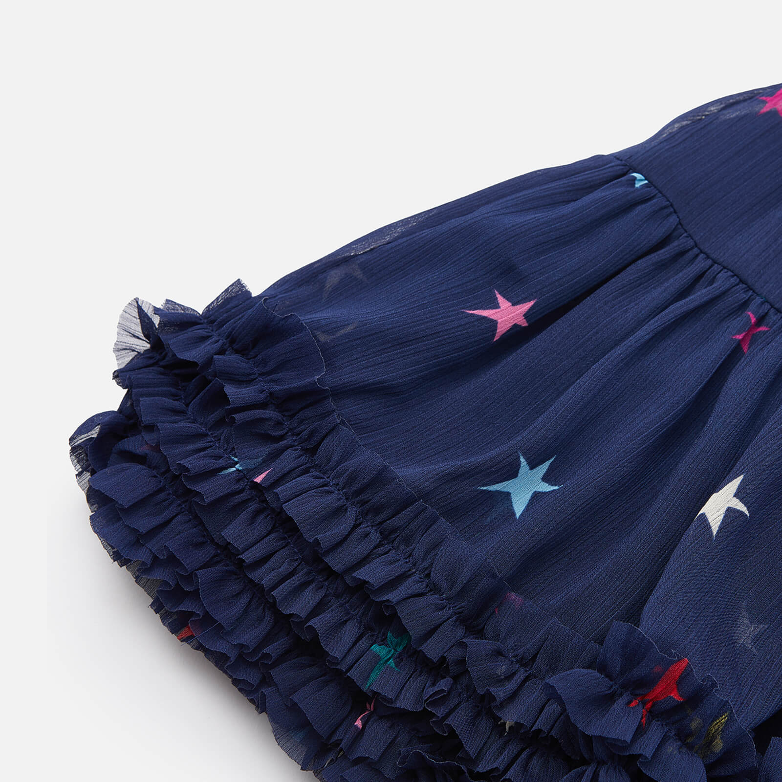 joules girls' lillian star print ruffle chiffon skirt - 3 years