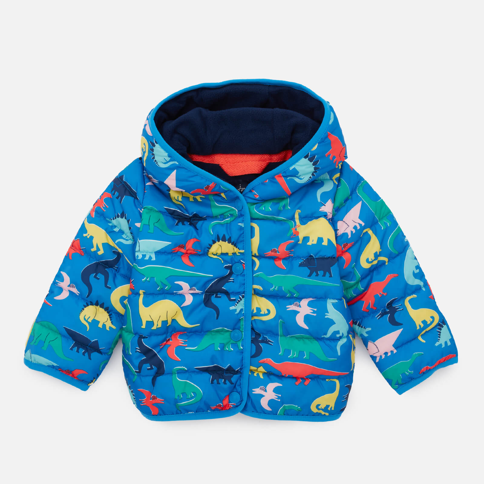 joules baby dinosaur printed quilted shell padded jacket - 9-12 months