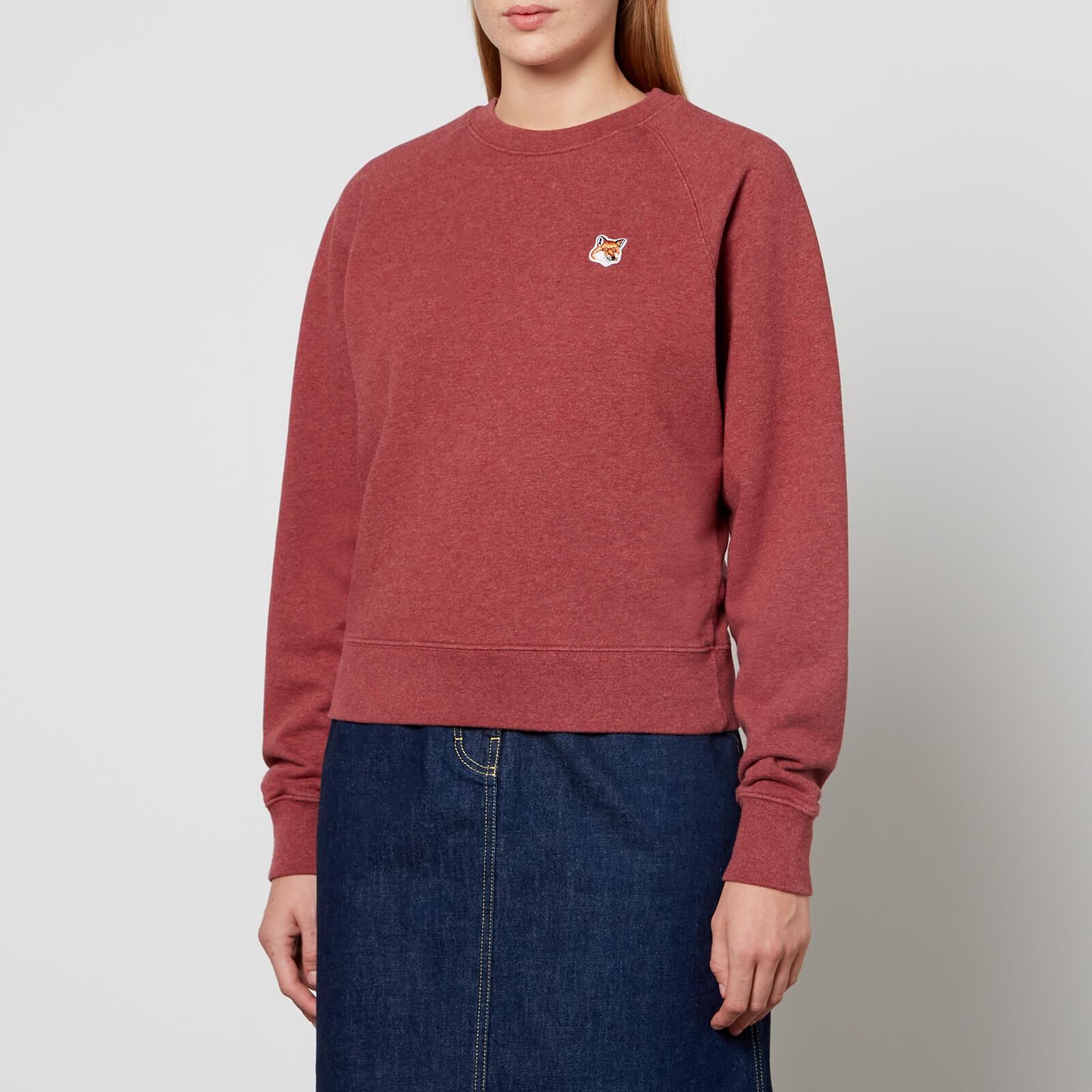 Maison Kitsuné Fox Appliqué Cotton-Jersey Sweatshirt - XS