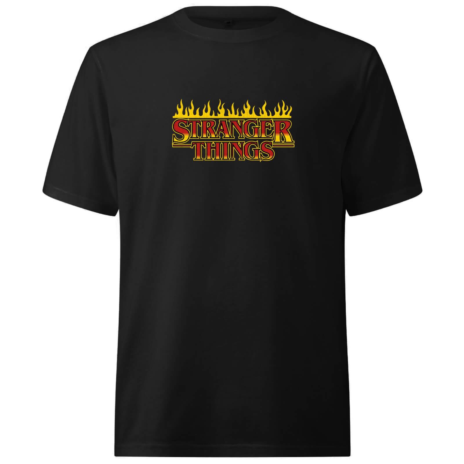 

T-Shirt Oversized Stranger Things Logo Flammes - Noir - M - Noir