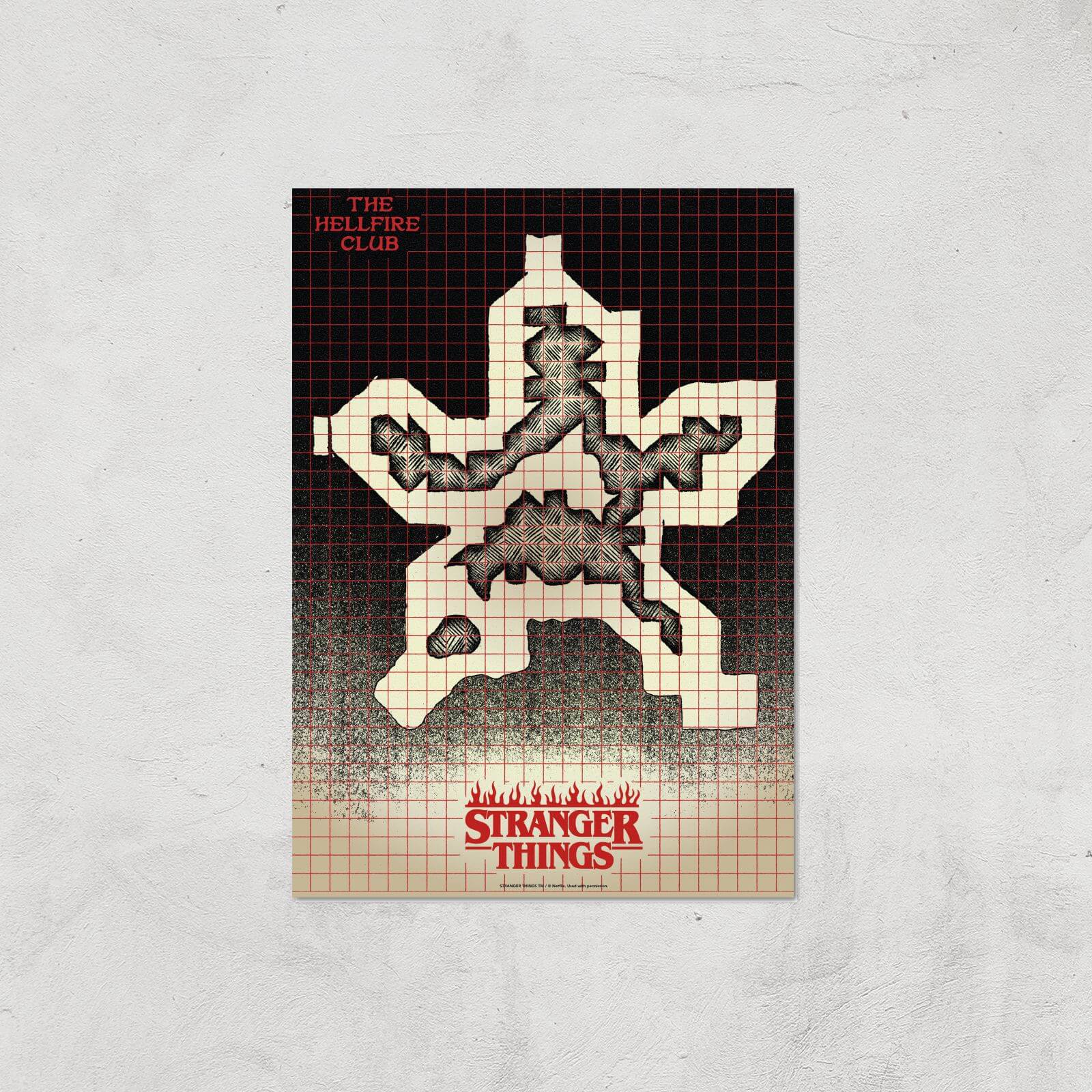 

Stranger Things Map Giclee Art Print - A3 - Print Only