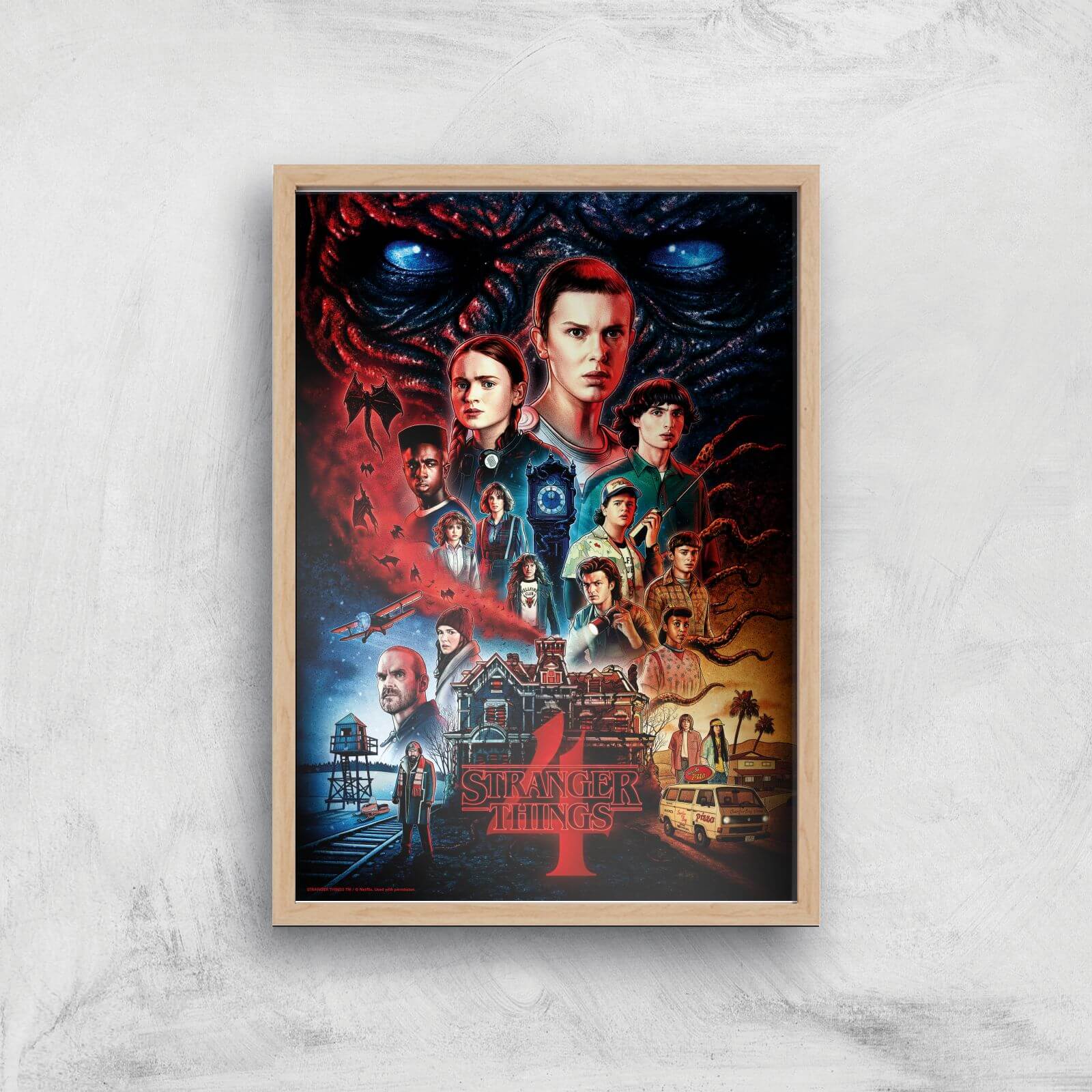 

Stranger Things Composition Giclee Art Print - A2 - Wooden Frame