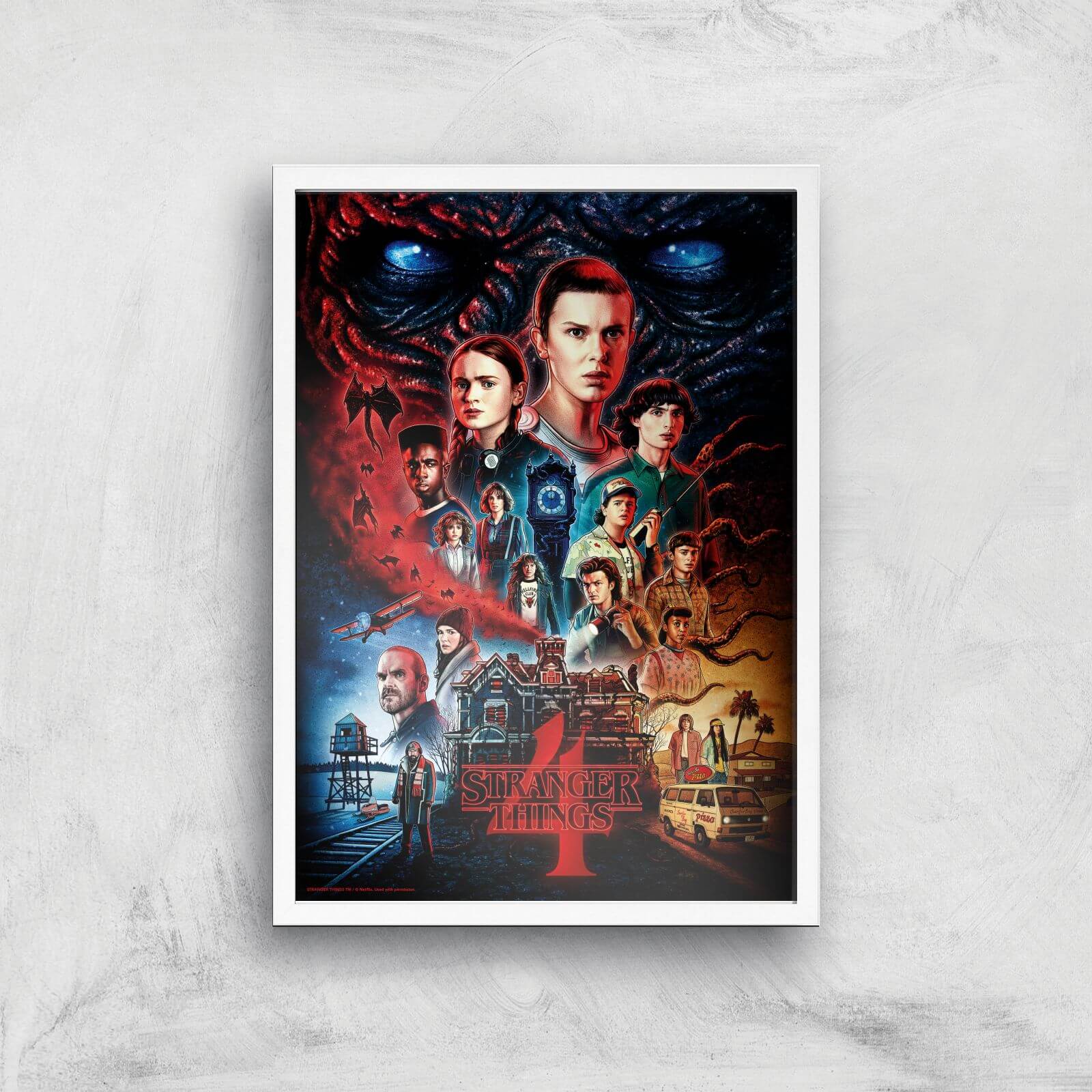 

Stranger Things Composition Giclee Art Print - A2 - White Frame