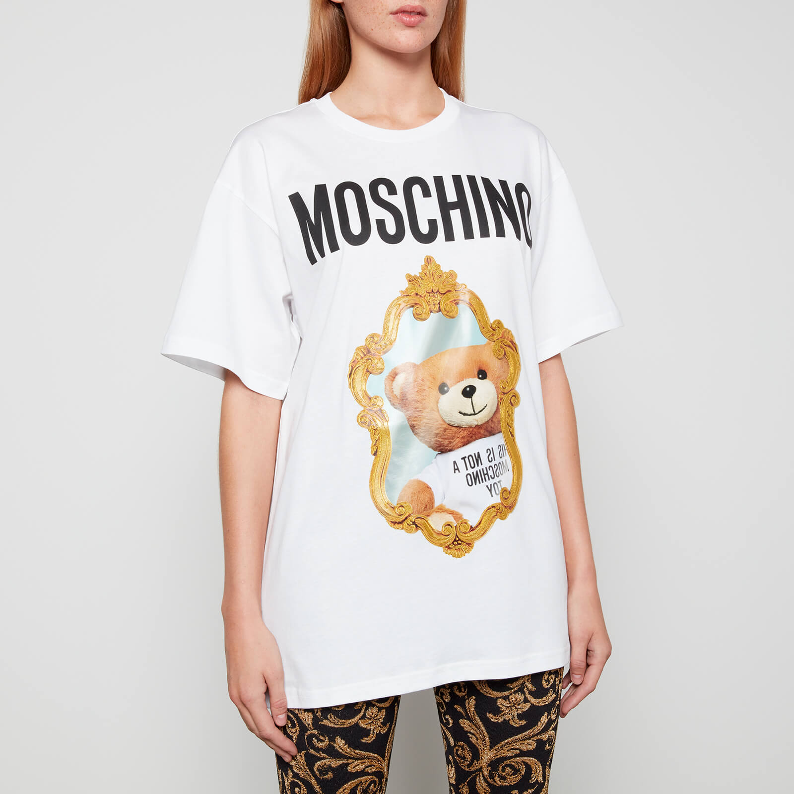 Moschino Logo-Printed Cotton-Jersey T-Shirt - S