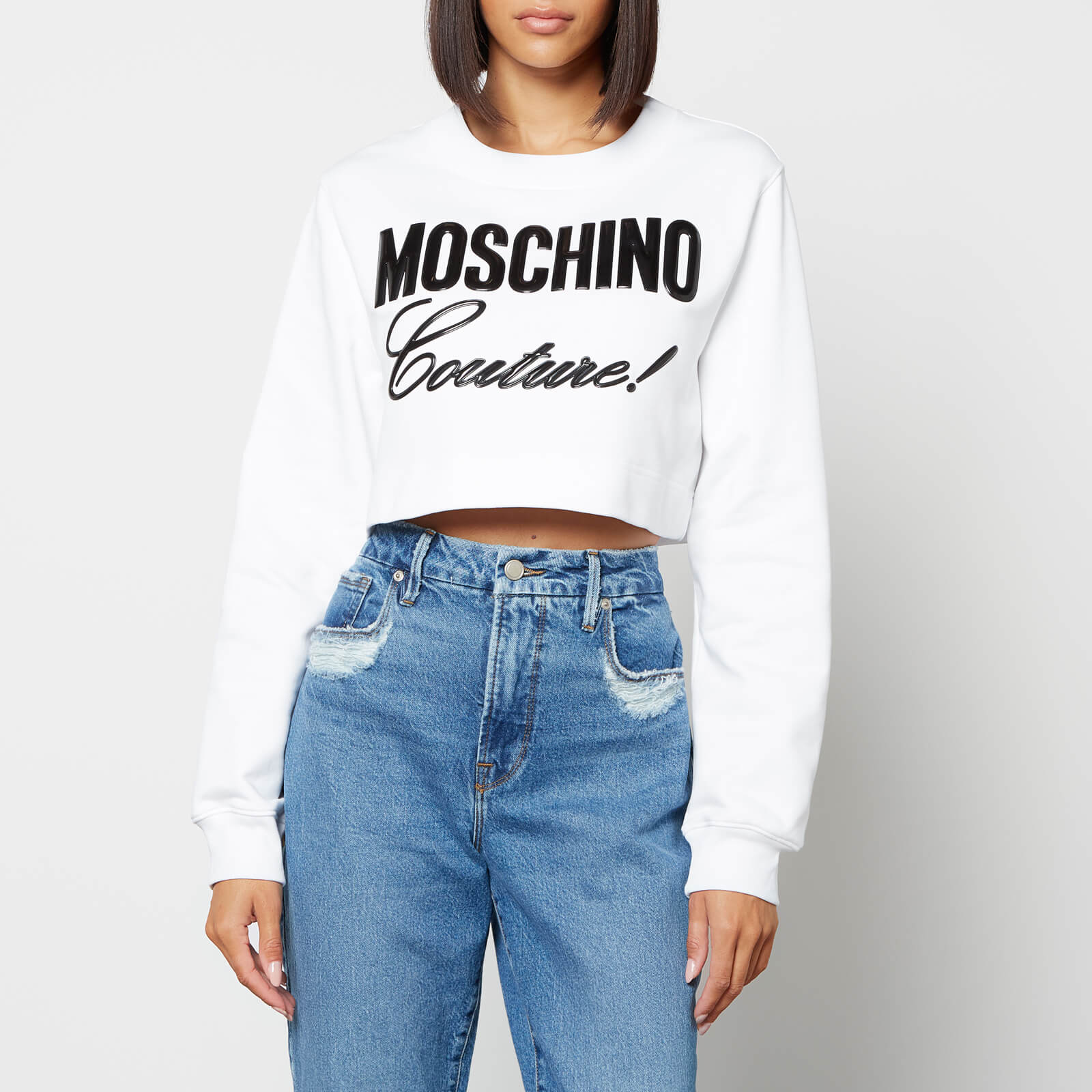 Moschino Couture Loopback Cotton-Jersey Sweatshirt - IT 38/UK 6
