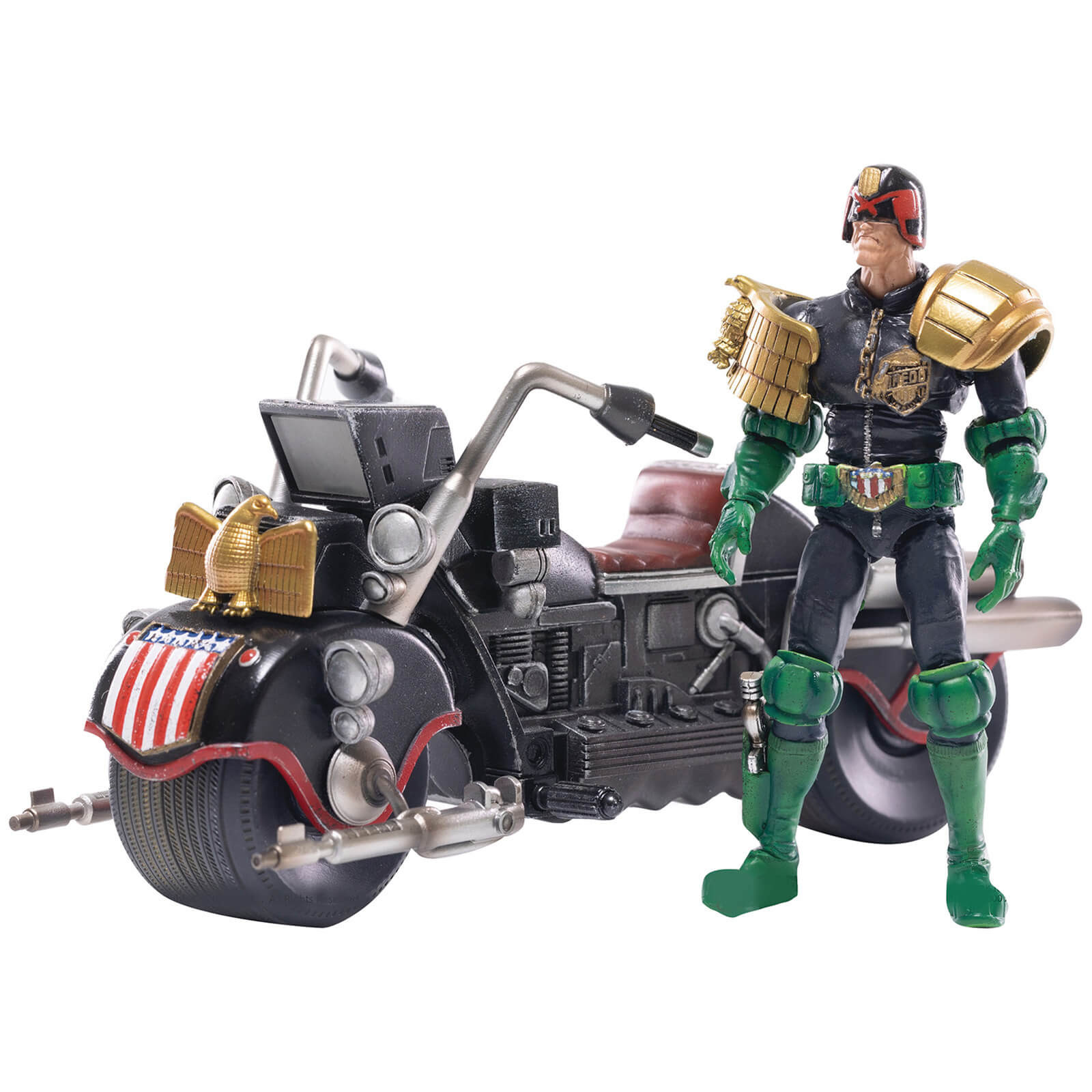 HIYA Toys Judge Dredd Exquisite Mini 1/18 Scale Figure - Judge Dredd & Lawmaster MK II