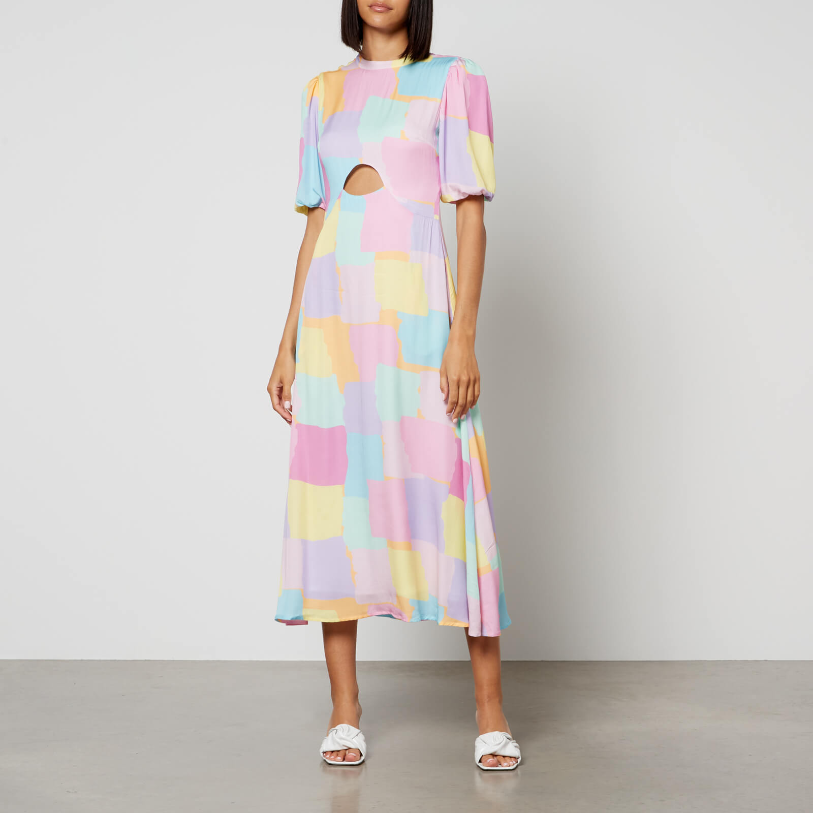 Olivia Rubin Charlie Printed Jersey Midi Dress