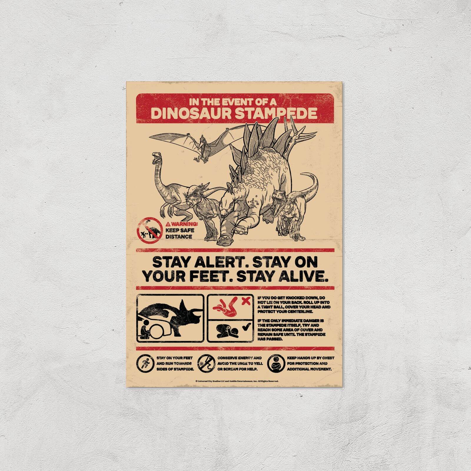 

Jurassic World How To Survive A Stampede Giclee Art Print - A2 - Print Only