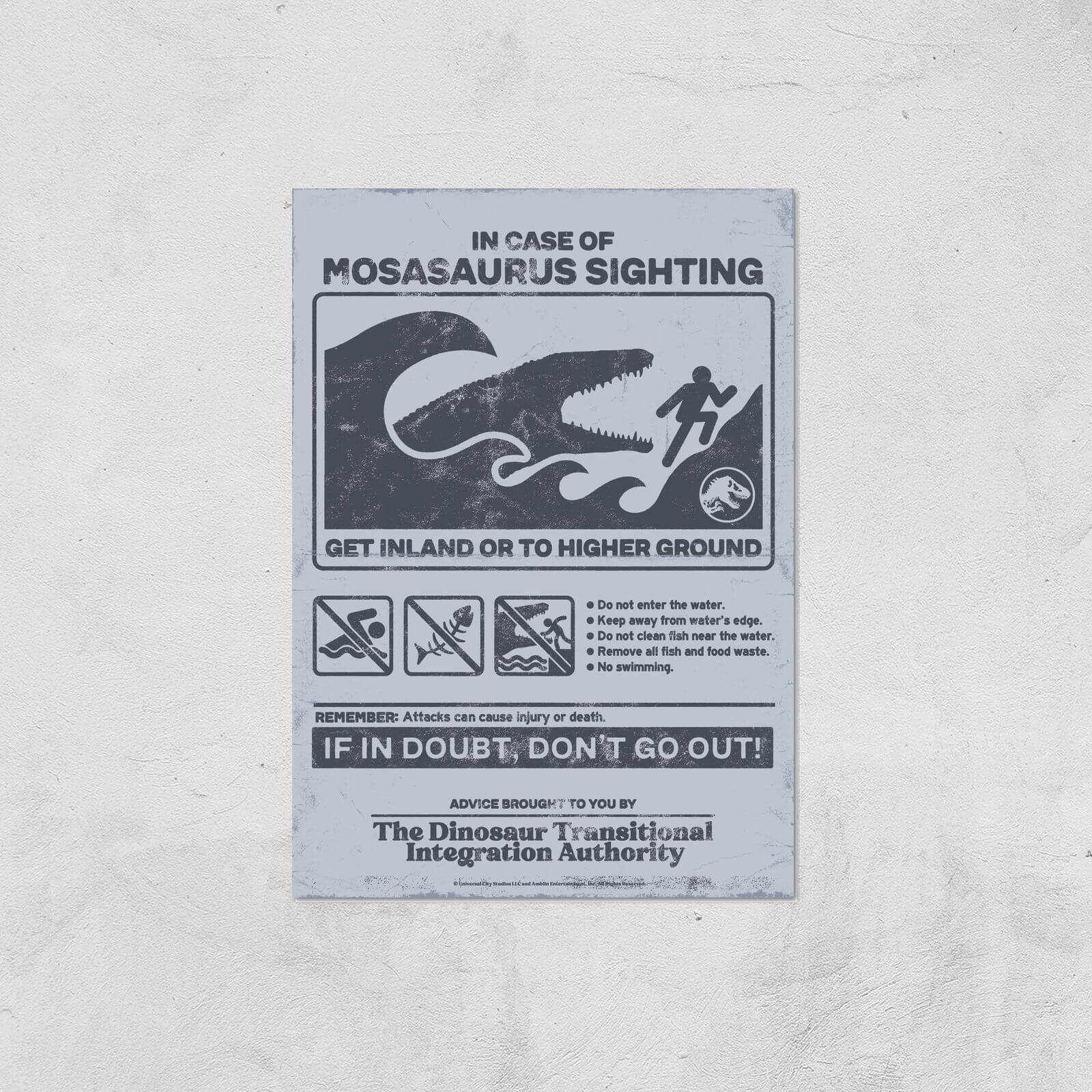 

Jurassic World Mosasaurus Sighting Giclee Art Print - A4 - Print Only