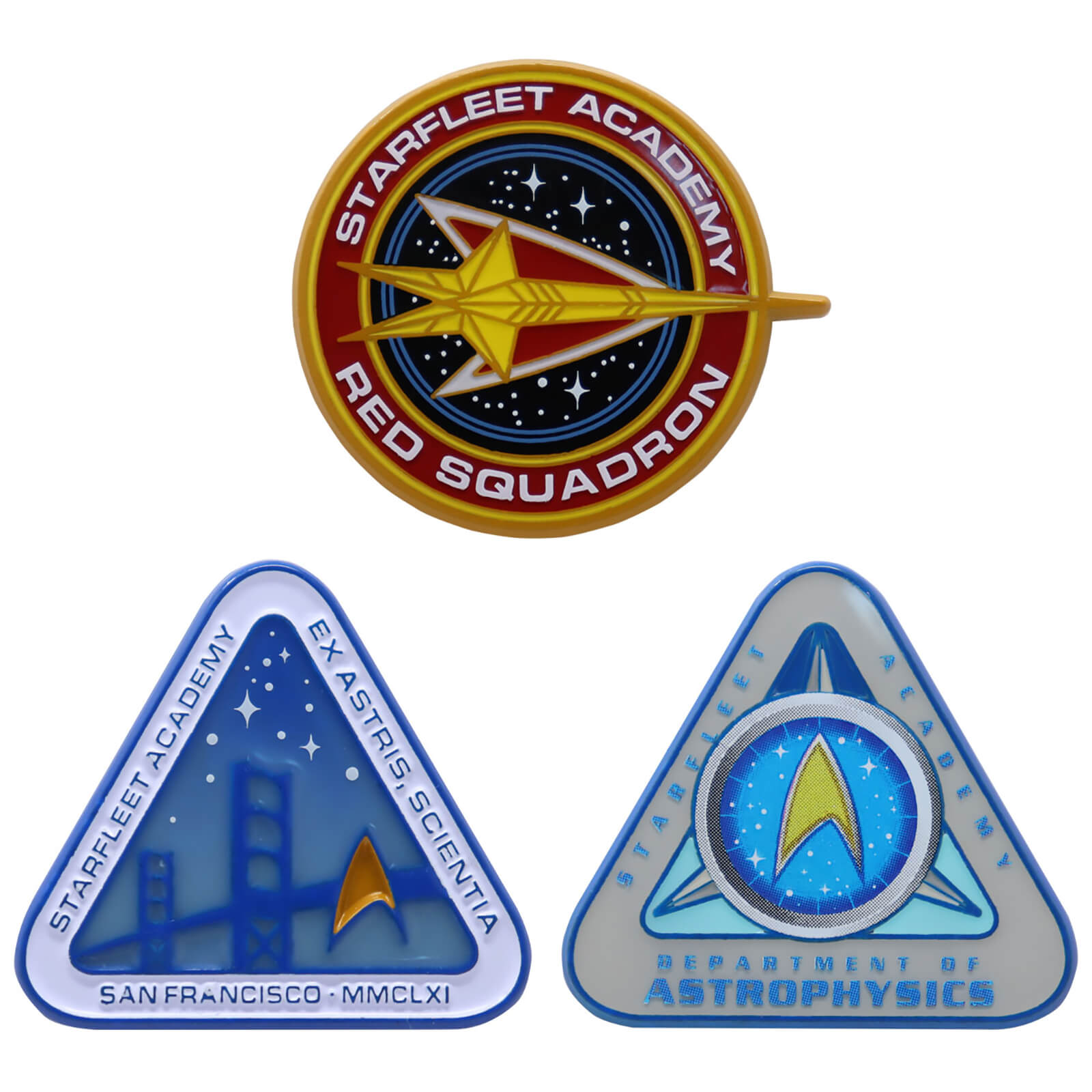 Fanattik Star Trek Limited Edition Starfleet Academy Set of Three Pin Badges