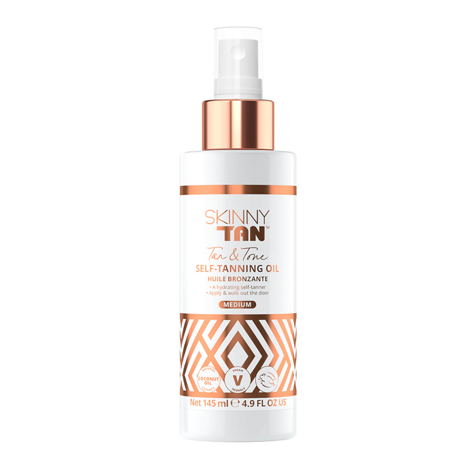 Skinny Tan Tan & Tone Self Tanning Oil Medium 145ml