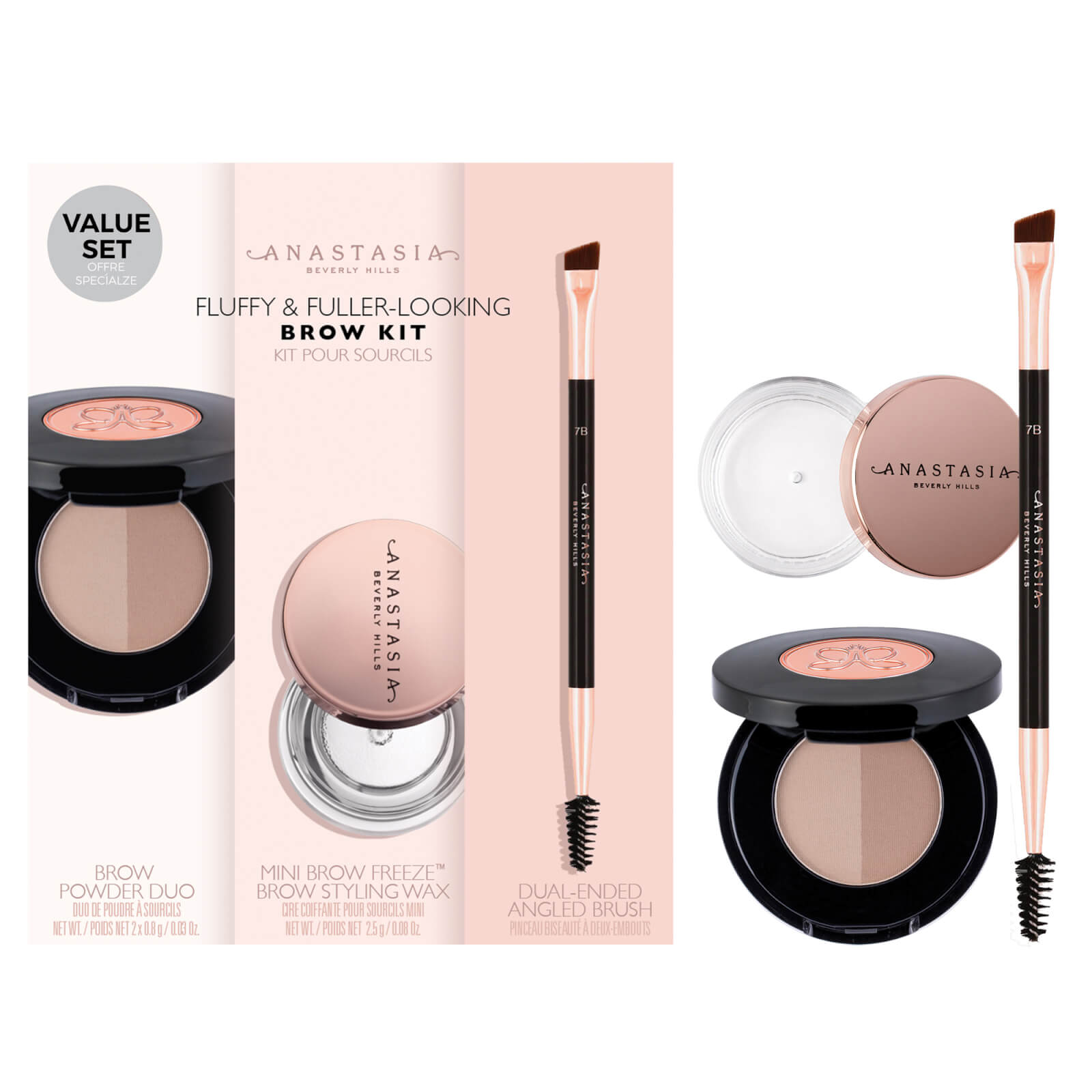 Image of Anastasia Beverly Hills Fluffy and Fuller Looking Brow Kit (Various Shades) - Taupe