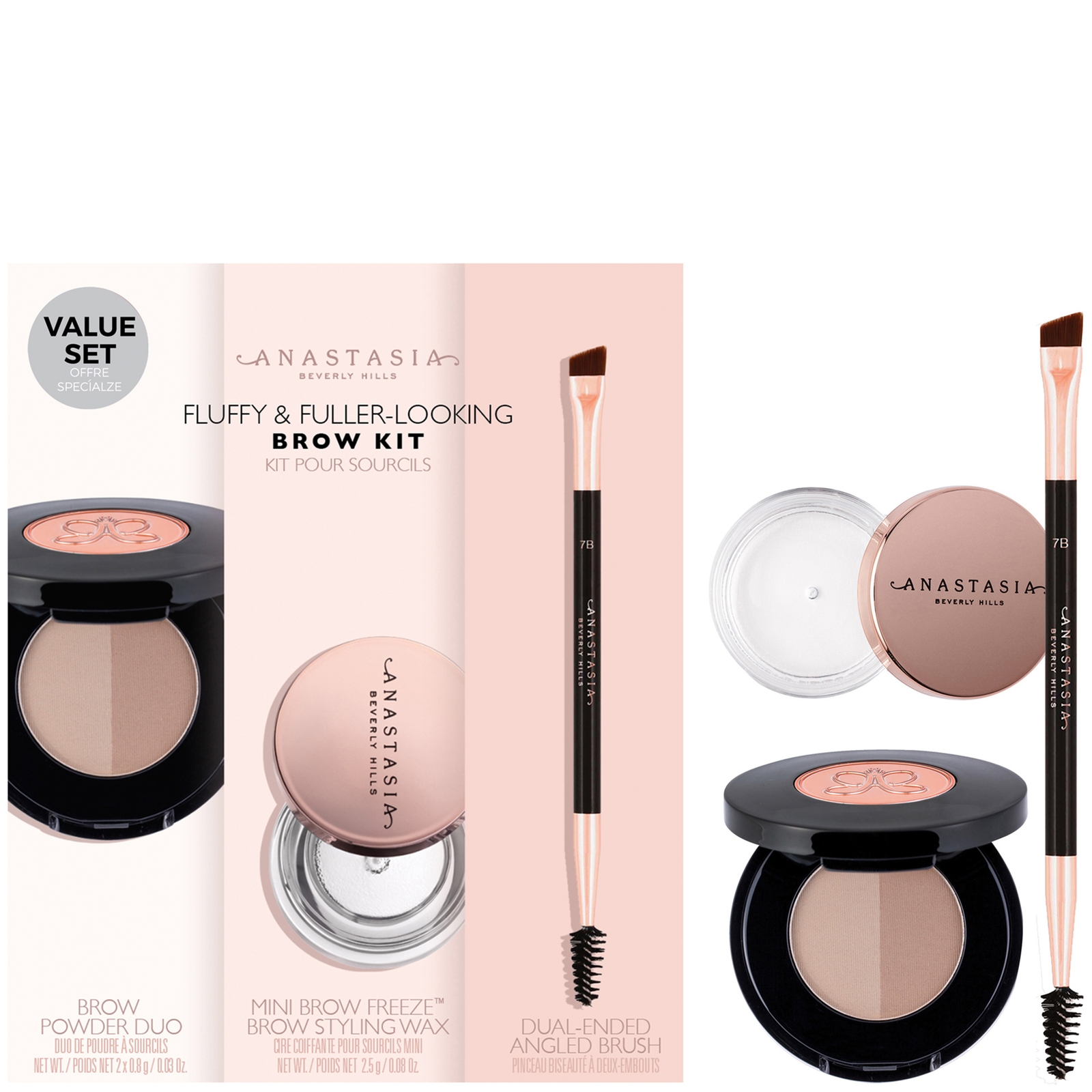 

Anastasia Beverly Hills Fluffy and Fuller Looking Brow Kit (Various Shades) - Taupe