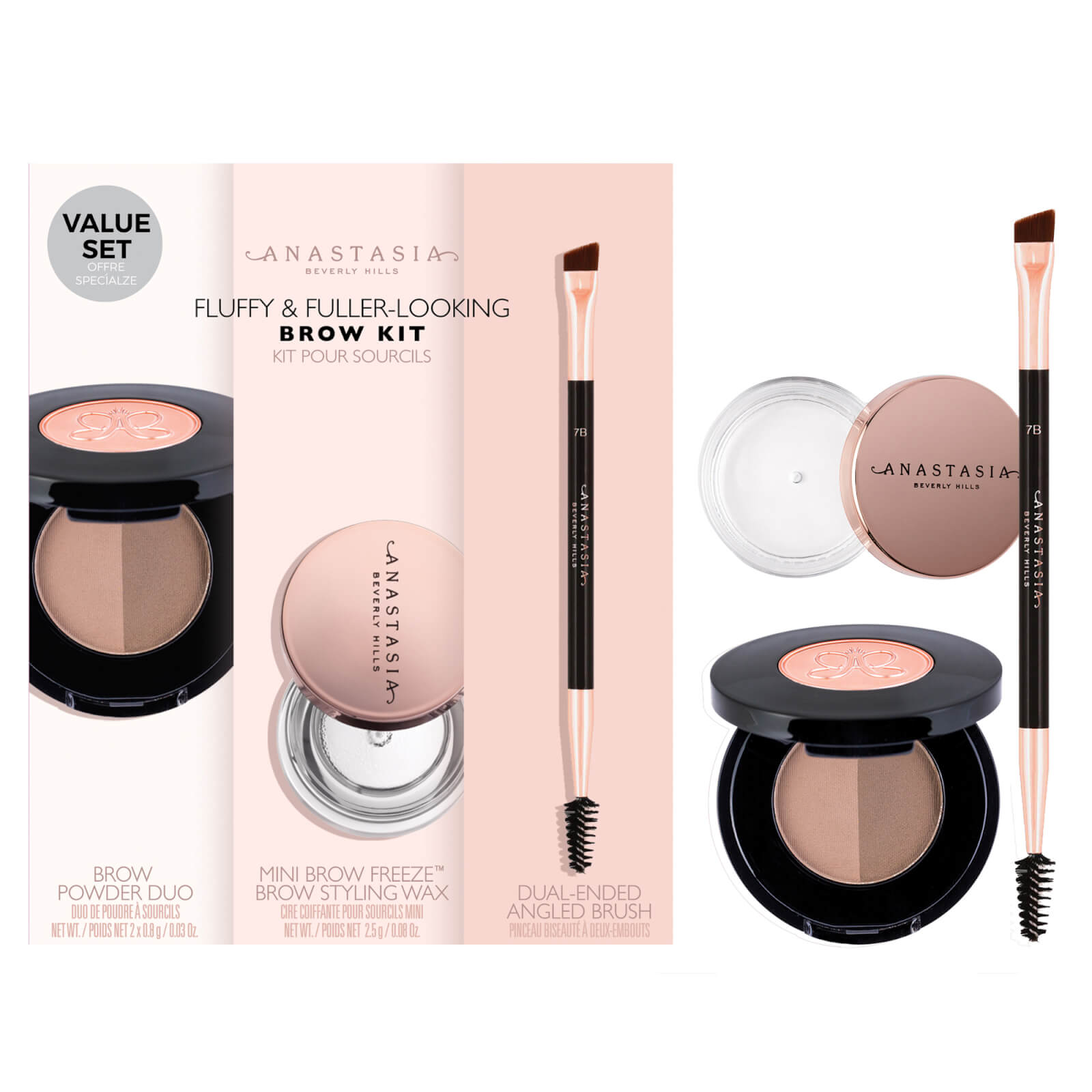 Anastasia Beverly Hills Fluffy and Fuller Looking Brow Kit (Various Shades) - Medium Brown