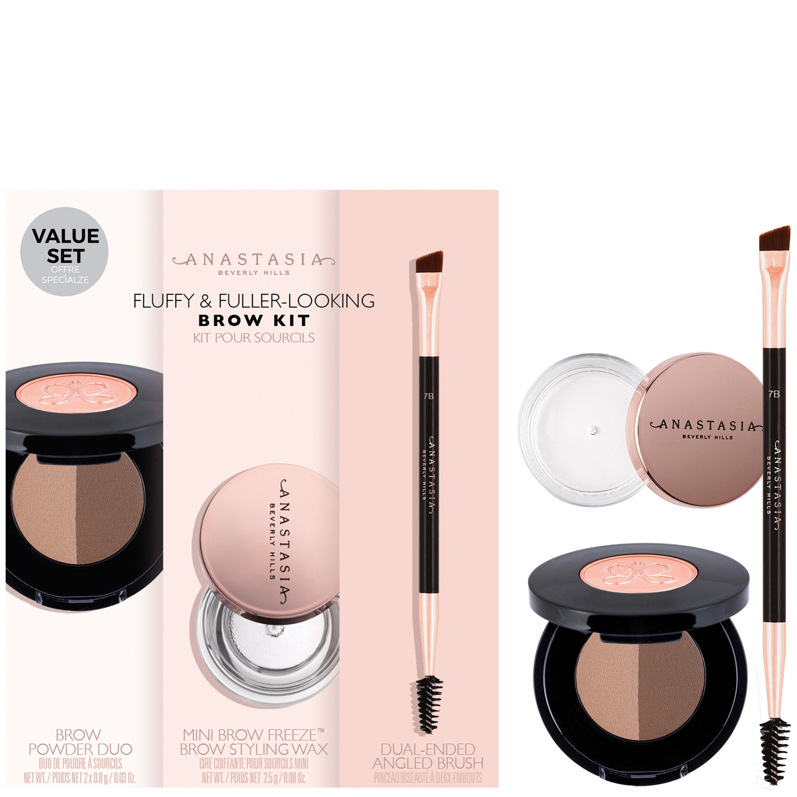 

Anastasia Beverly Hills Fluffy and Fuller Looking Brow Kit (Various Shades) - Dark Brown