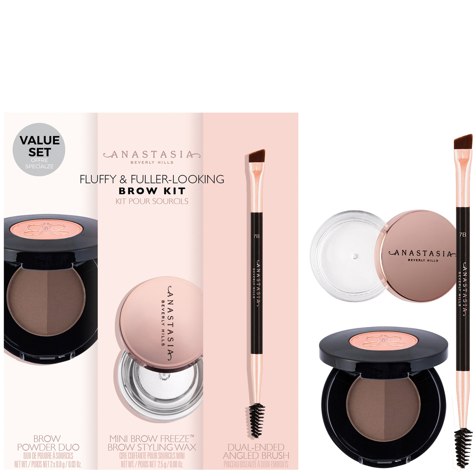 

Anastasia Beverly Hills Fluffy and Fuller Looking Brow Kit (Various Shades) - Ebony