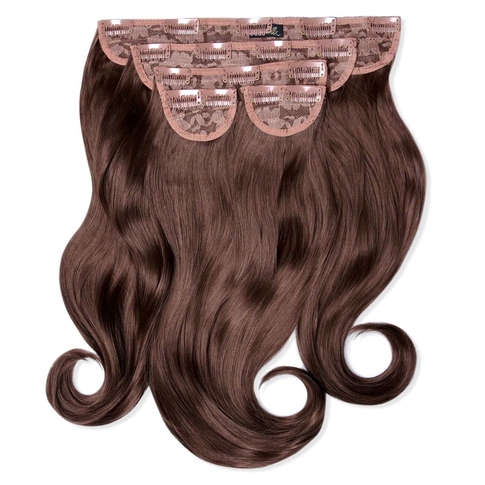 Image of LullaBellz Super Thick 16 5 Piece Blow Dry Wavy Clip In Extensions (Various Shades) - Chestnut