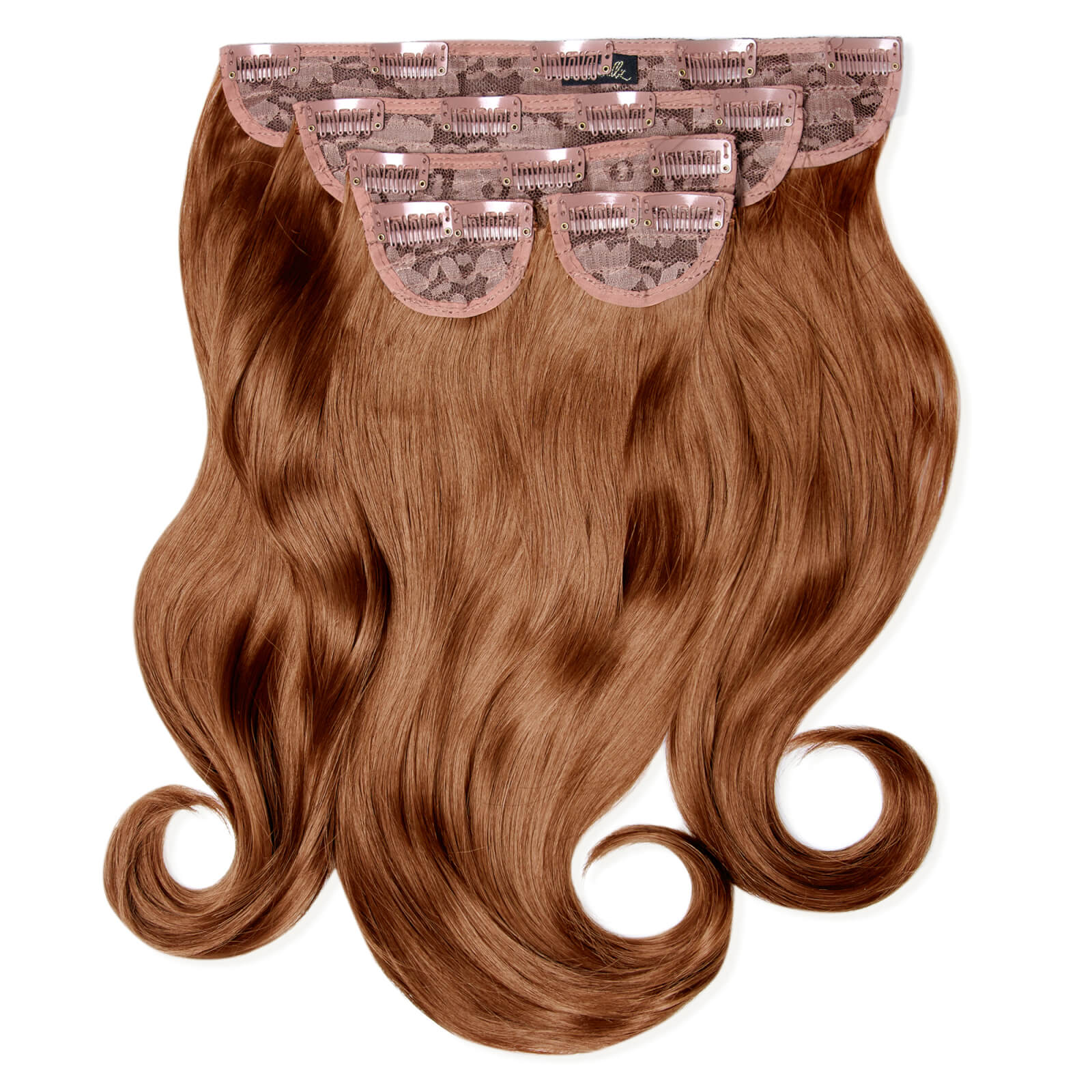 Lullabellz Super Thick 16  5 Piece Blow Dry Wavy Clip In Extensions (various Shades) - Mixed Auburn