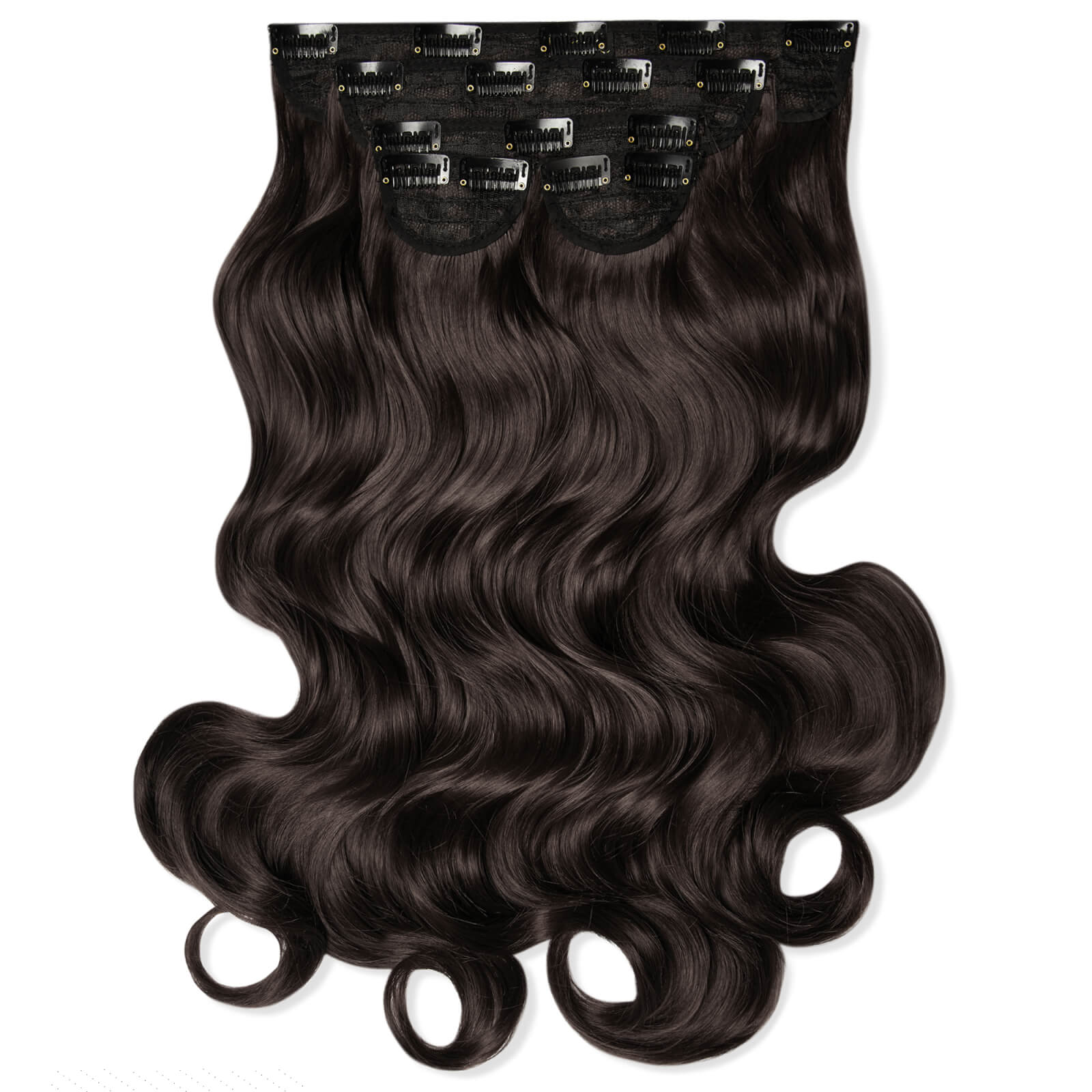 Lullabellz Super Thick 22  5 Piece Curly Clip In Extensions (various Shades) - Dark Brown