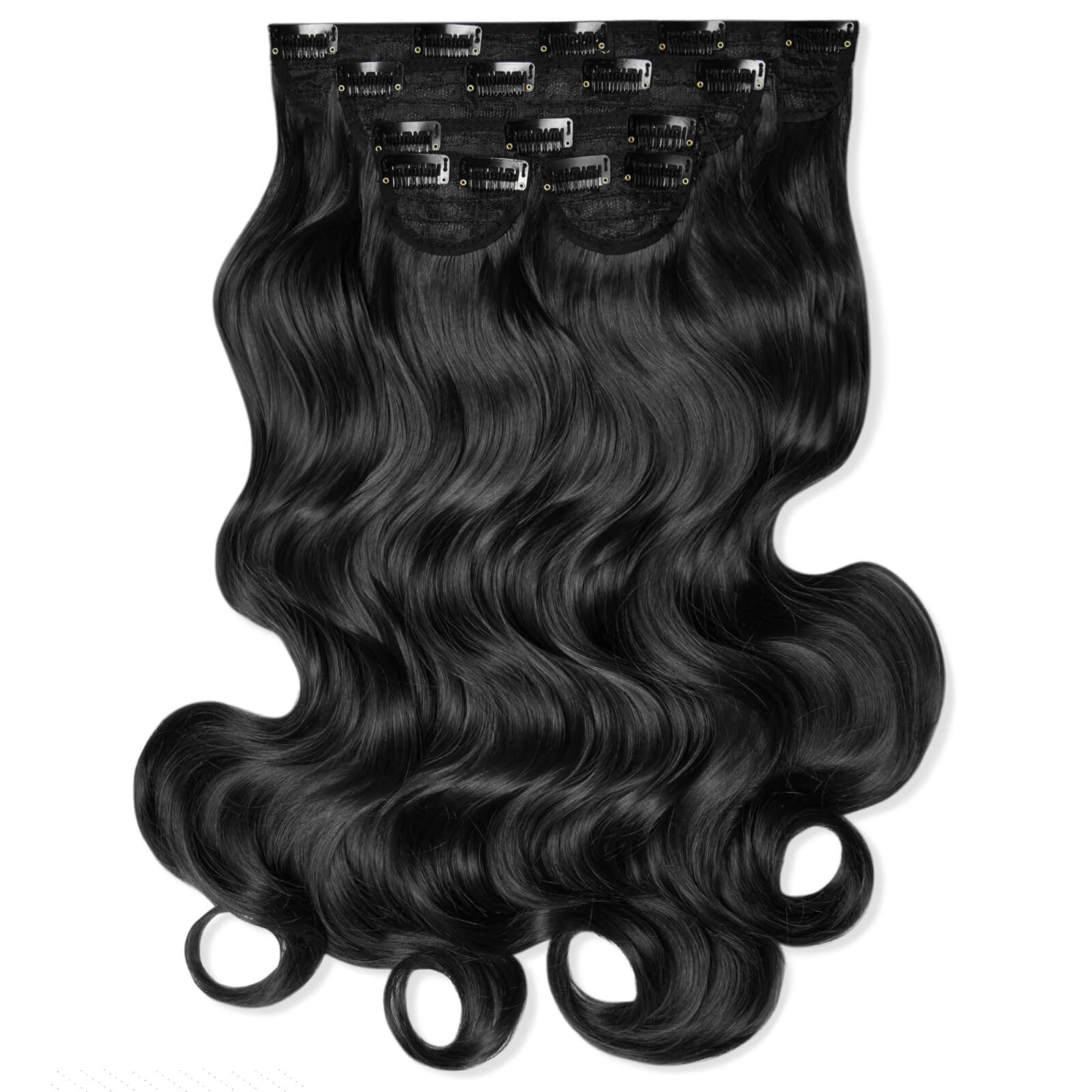 Lullabellz Super Thick 22  5 Piece Curly Clip In Extensions (various Shades) - Natural Black