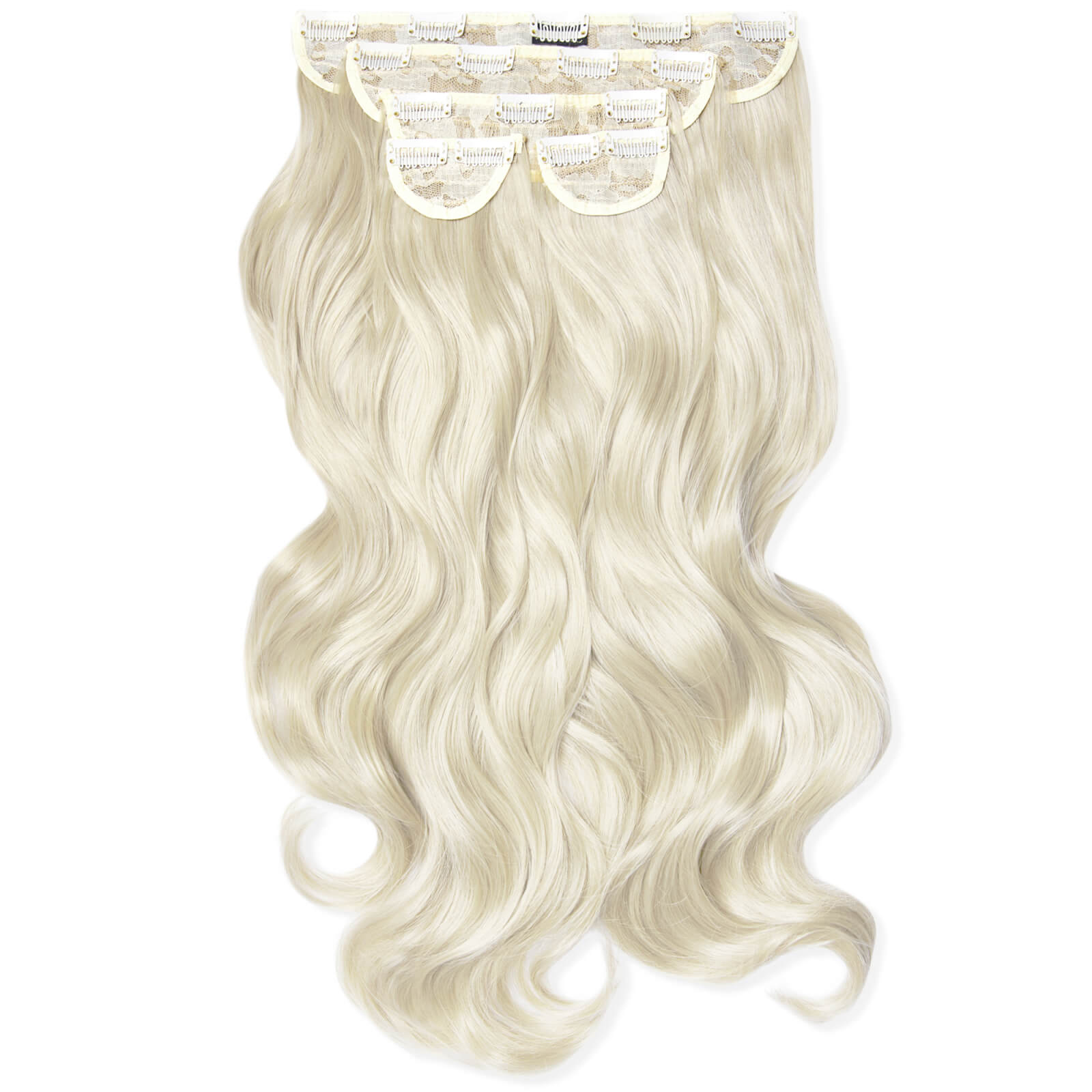 Lullabellz Super Thick 22  5 Piece Curly Clip In Extensions (various Shades) - Bleach Blonde