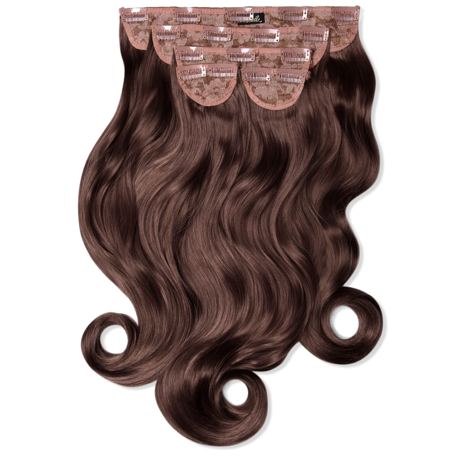 Lullabellz Super Thick 22  5 Piece Curly Clip In Extensions (various Shades) - Chestnut